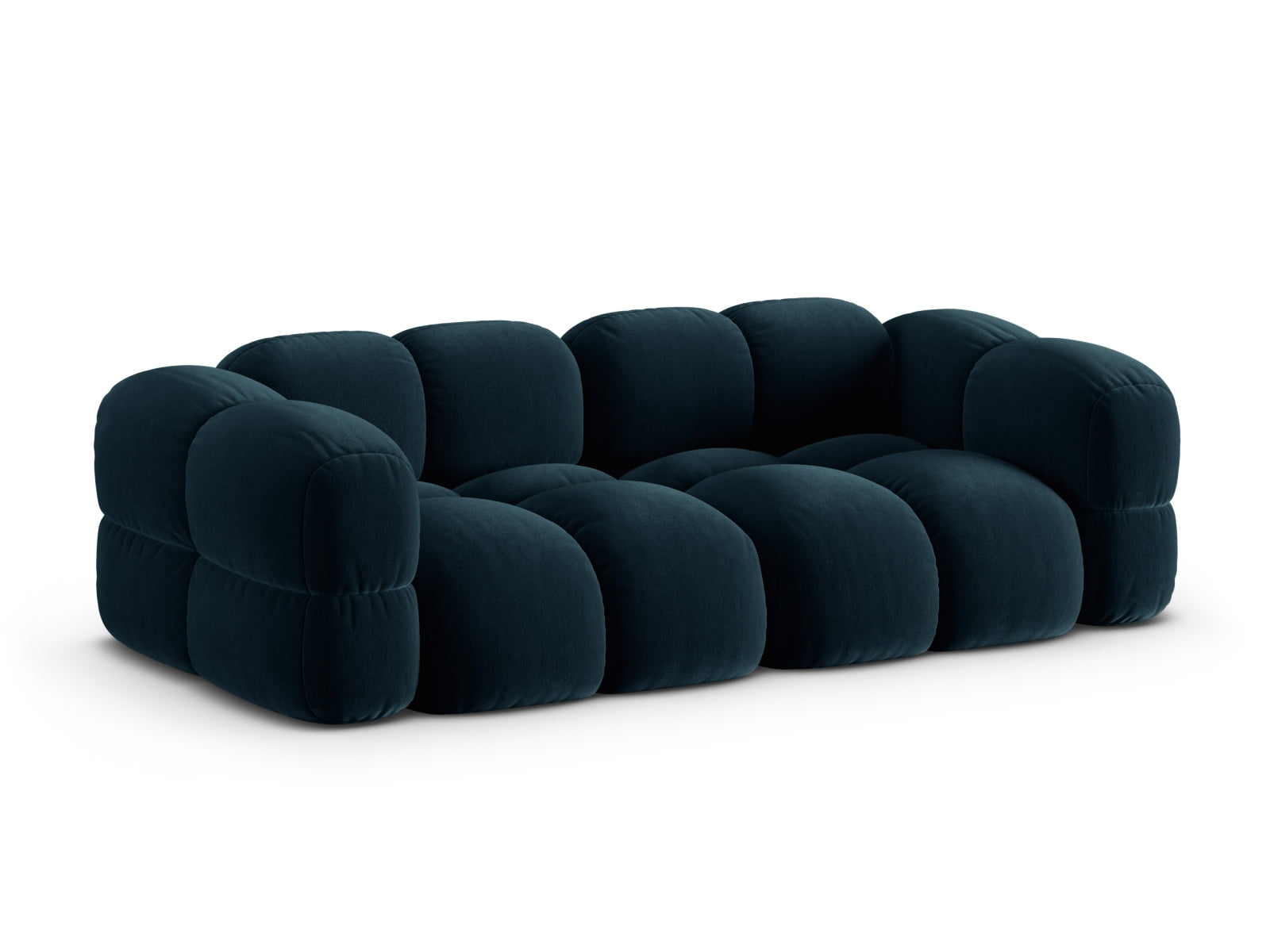 Stilvolles 4-Sitzer Velour Sofa Loretto in Deep Petrol-Vogue, perfekt für moderne Wohnkonzepte, von Cosmopolitan Design.