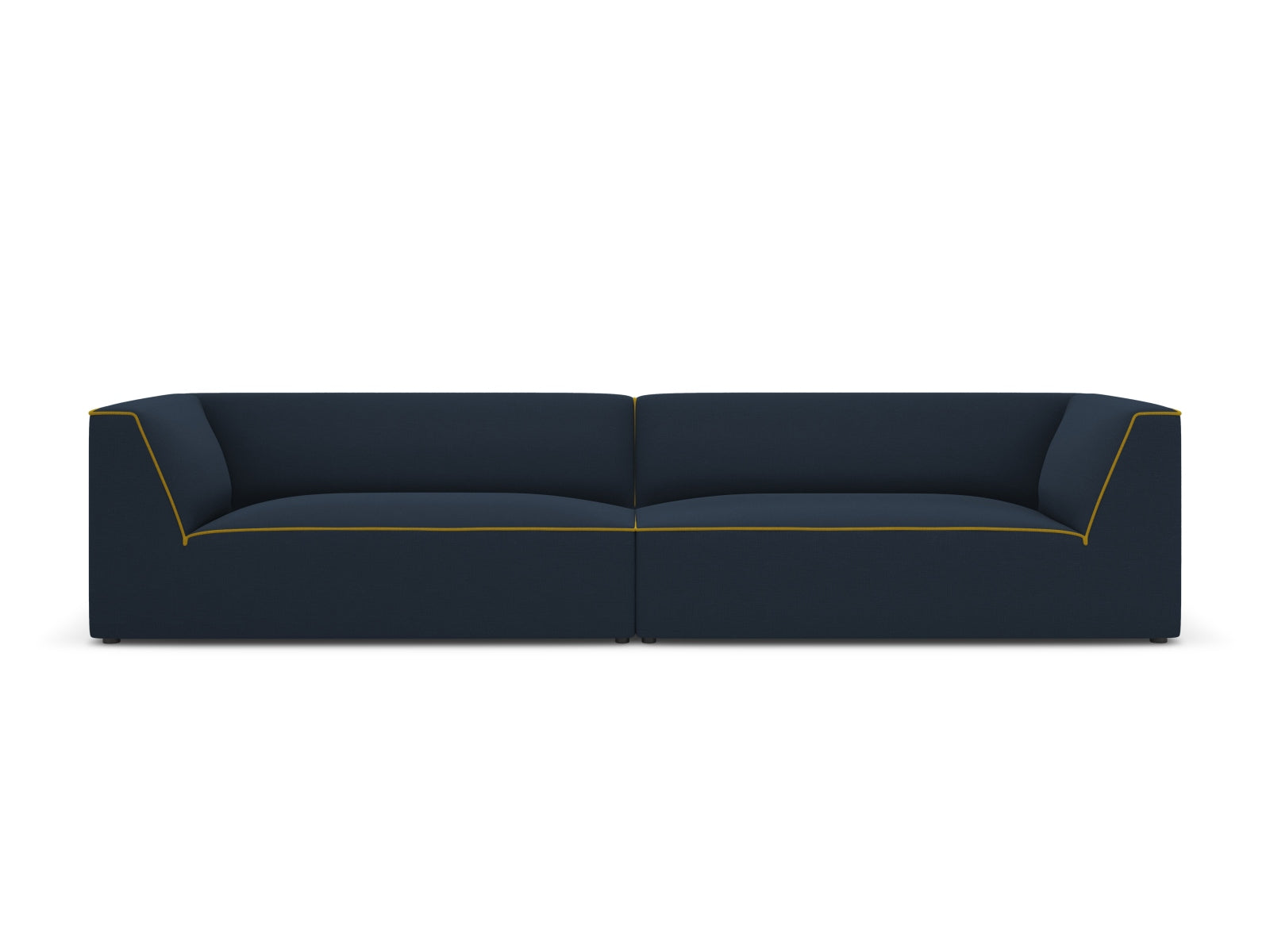 Oslo Sofa 4 Sitzer in Royal Blue, Yellow präsentiert im Onlineshop von KAQTU Design AG. Sofa ist von Cosmopolitan Design