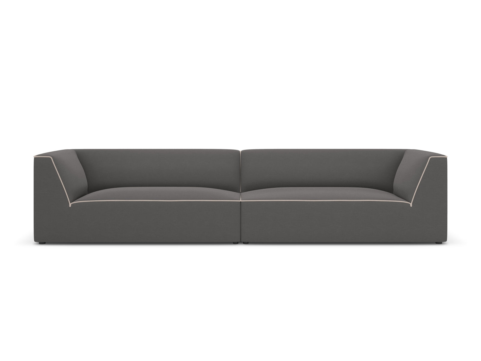 Oslo Sofa 4 Sitzer in Grey, Grey Beige Melange präsentiert im Onlineshop von KAQTU Design AG. Sofa ist von Cosmopolitan Design
