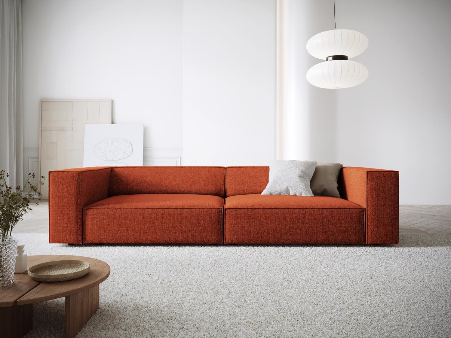 Arendal Sofa 4 Sitzer in Terracotta präsentiert im Onlineshop von KAQTU Design AG. 4er Sofa ist von Cosmopolitan Design