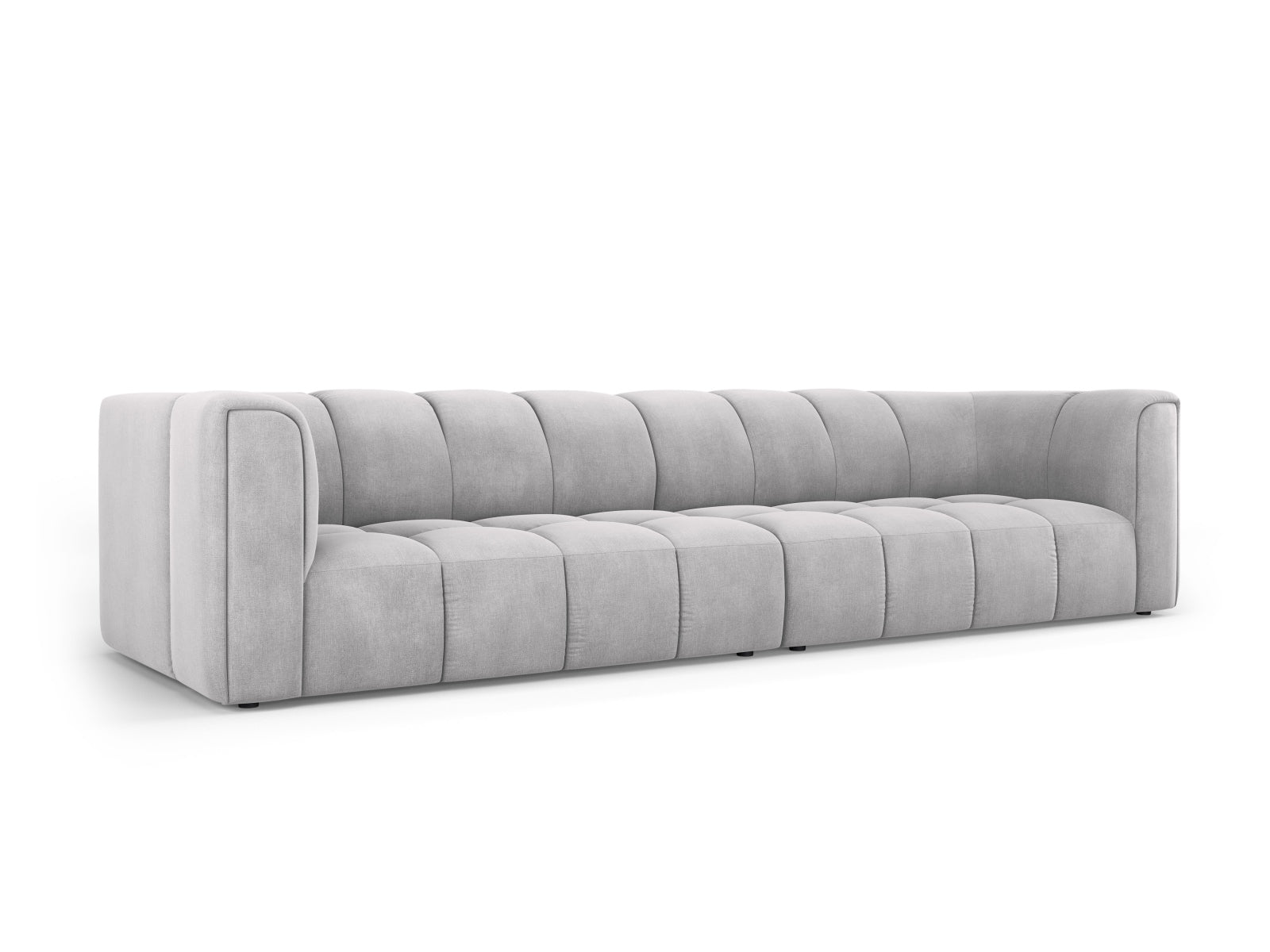 Elegantes 4-Sitzer Sofa Moritz in hellem Grau, ideal für moderne Wohnräume, erhältlich bei KAQTU Design AG.