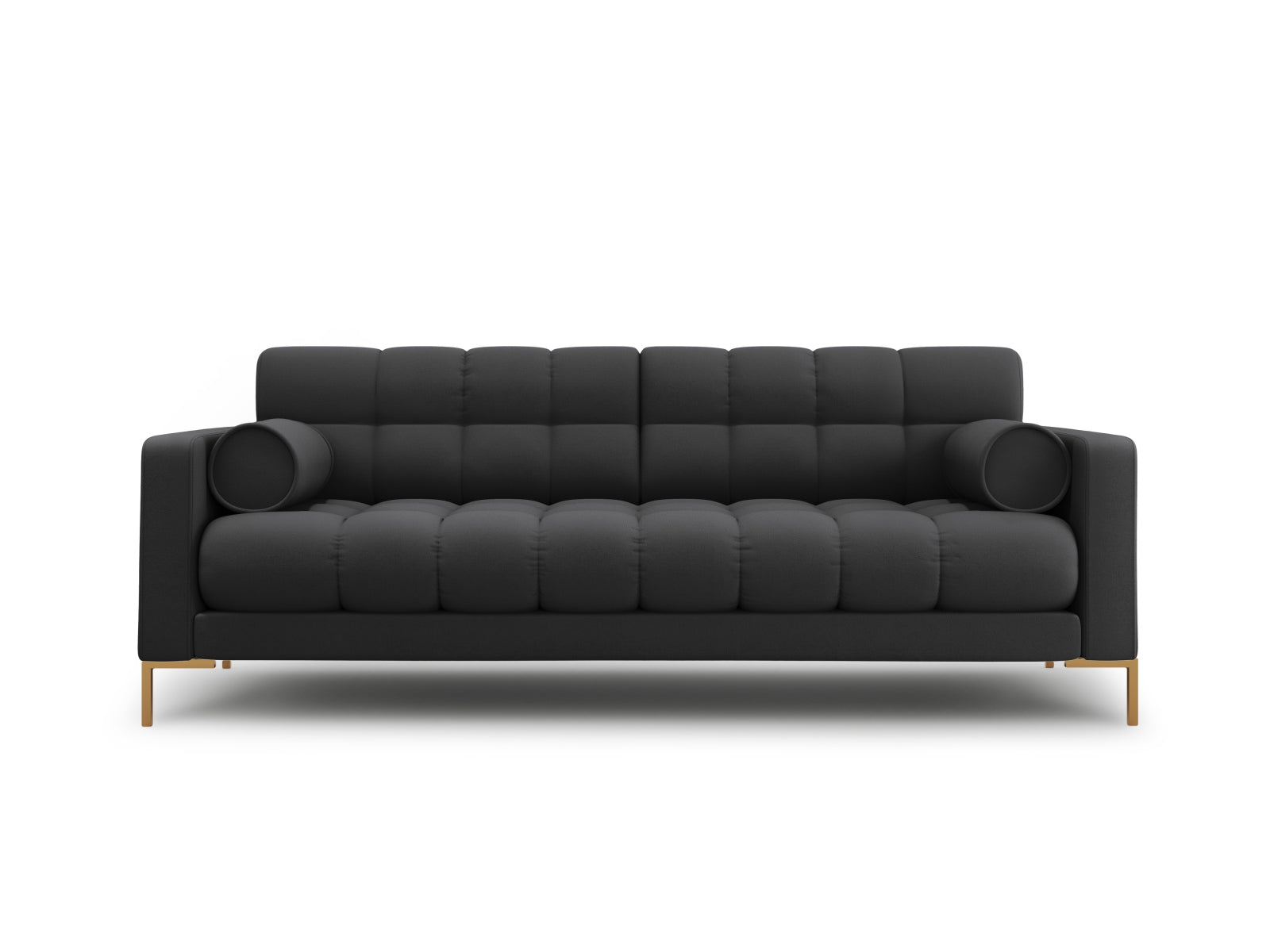 Elegantes 4-Sitzer Sofa Bali in strahlendem Gelb-Bluvel, ideal für einladende Wohnräume und gesellige Zusammenkünfte.