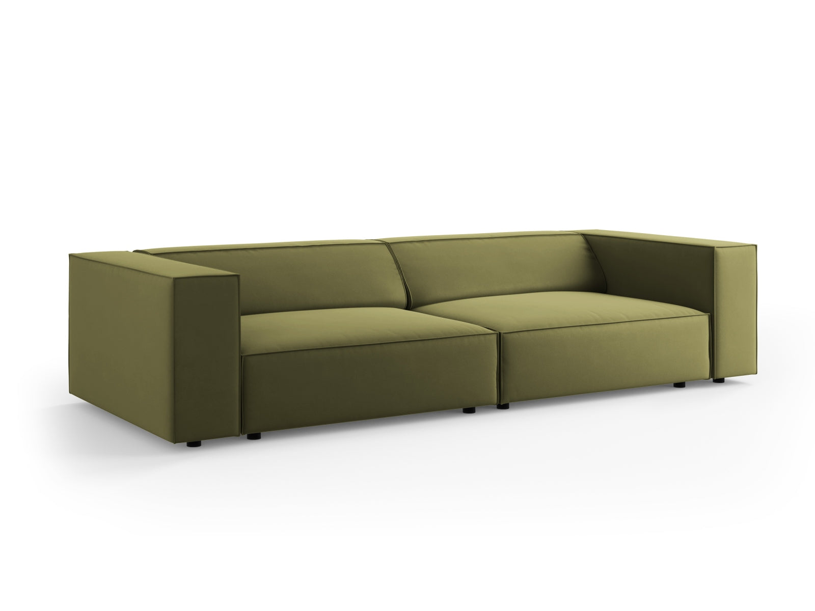 Arendal Velour Sofa 4 Sitzer in Light Green präsentiert im Onlineshop von KAQTU Design AG. 4er Sofa ist von Cosmopolitan Design