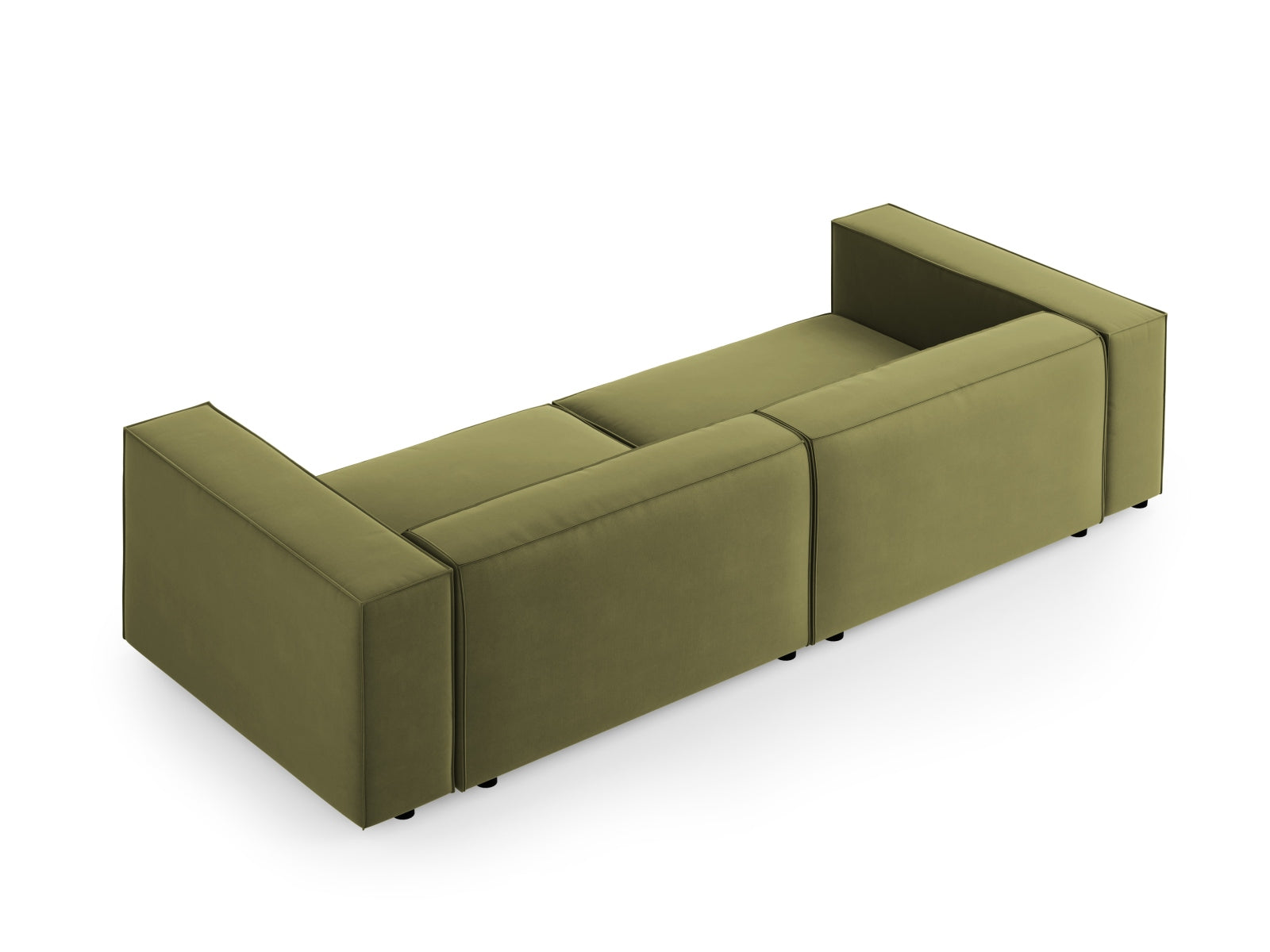 Arendal Velour Sofa 4 Sitzer in Light Green präsentiert im Onlineshop von KAQTU Design AG. 4er Sofa ist von Cosmopolitan Design