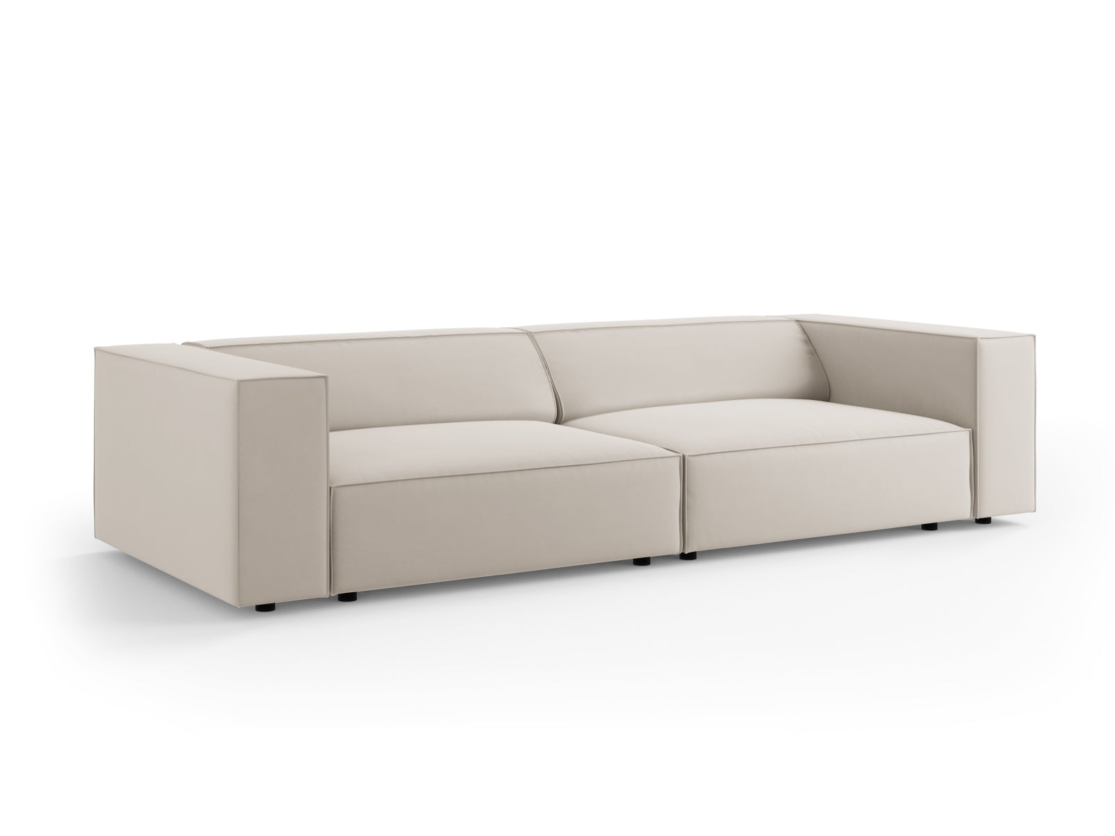 Arendal Velour Sofa 4 Sitzer in Ecru präsentiert im Onlineshop von KAQTU Design AG. 4er Sofa ist von Cosmopolitan Design