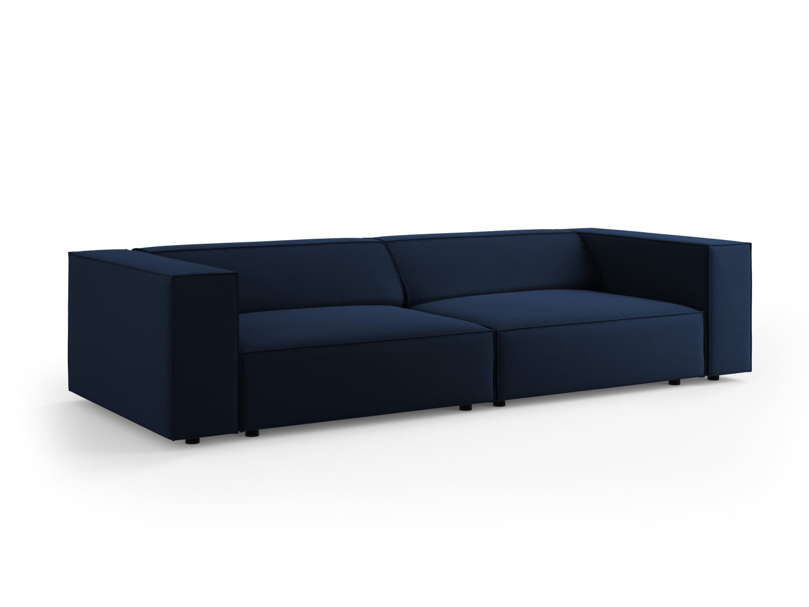 Arendal Velour Sofa 4 Sitzer in Royal Blue präsentiert im Onlineshop von KAQTU Design AG. 4er Sofa ist von Cosmopolitan Design
