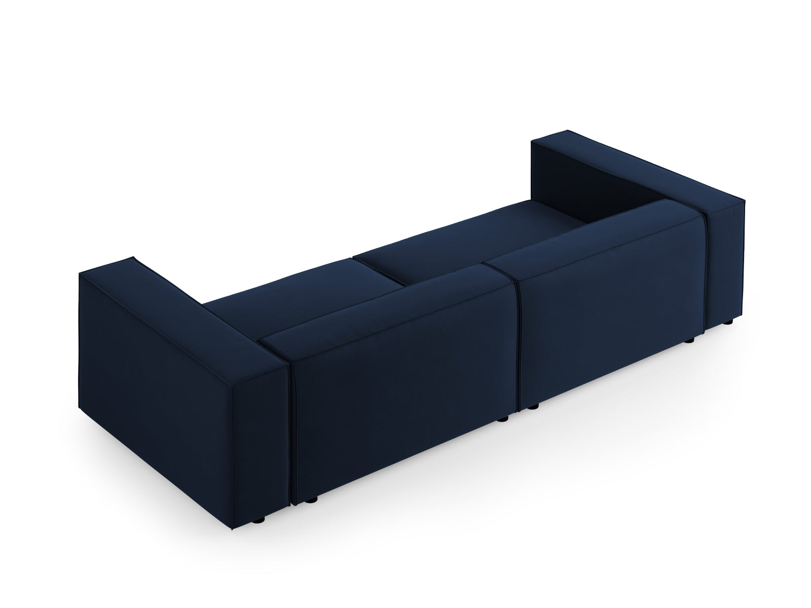 Arendal Velour Sofa 4 Sitzer in Royal Blue präsentiert im Onlineshop von KAQTU Design AG. 4er Sofa ist von Cosmopolitan Design