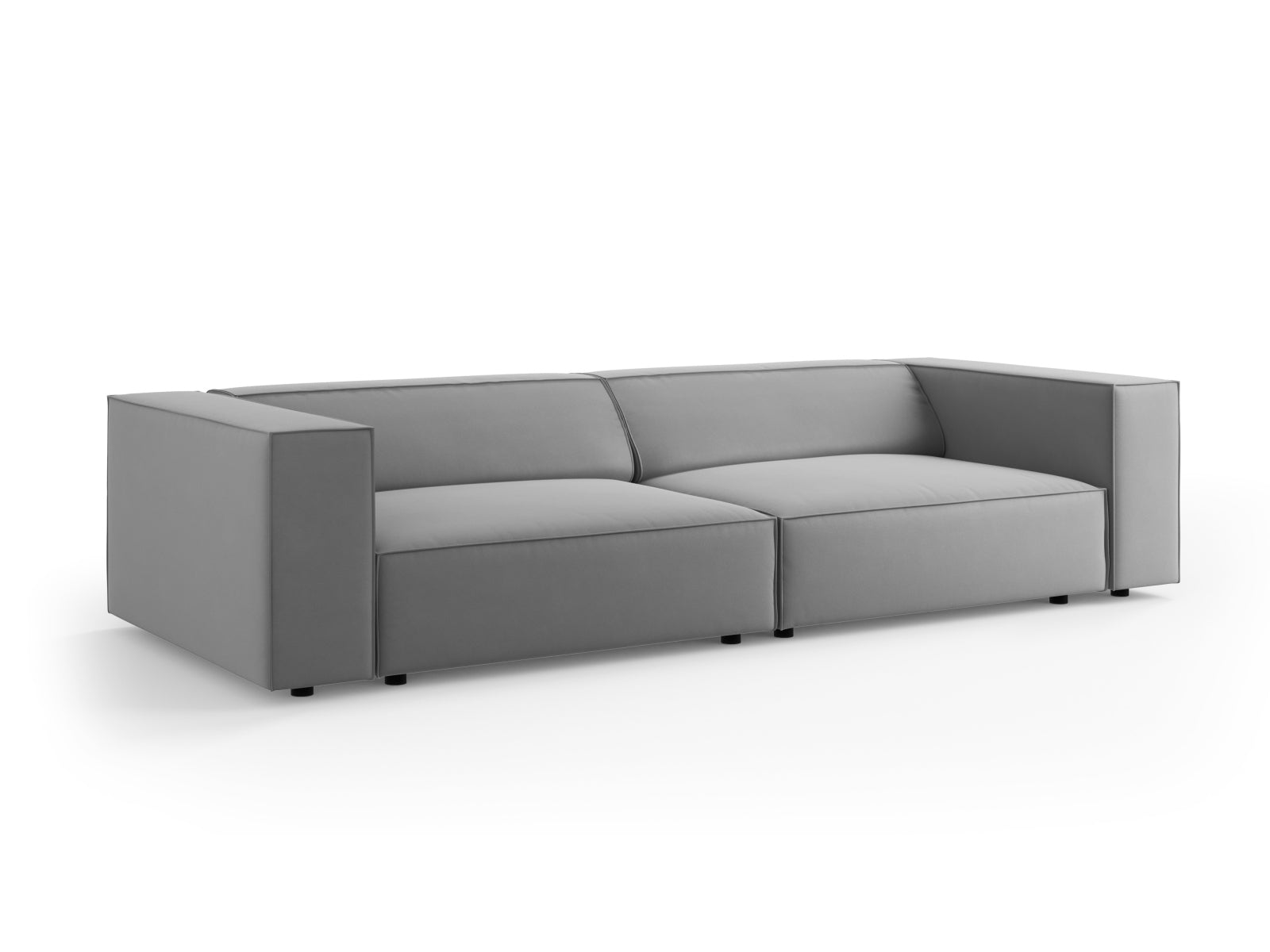 Arendal Velour Sofa 4 Sitzer in Light Grey präsentiert im Onlineshop von KAQTU Design AG. 4er Sofa ist von Cosmopolitan Design