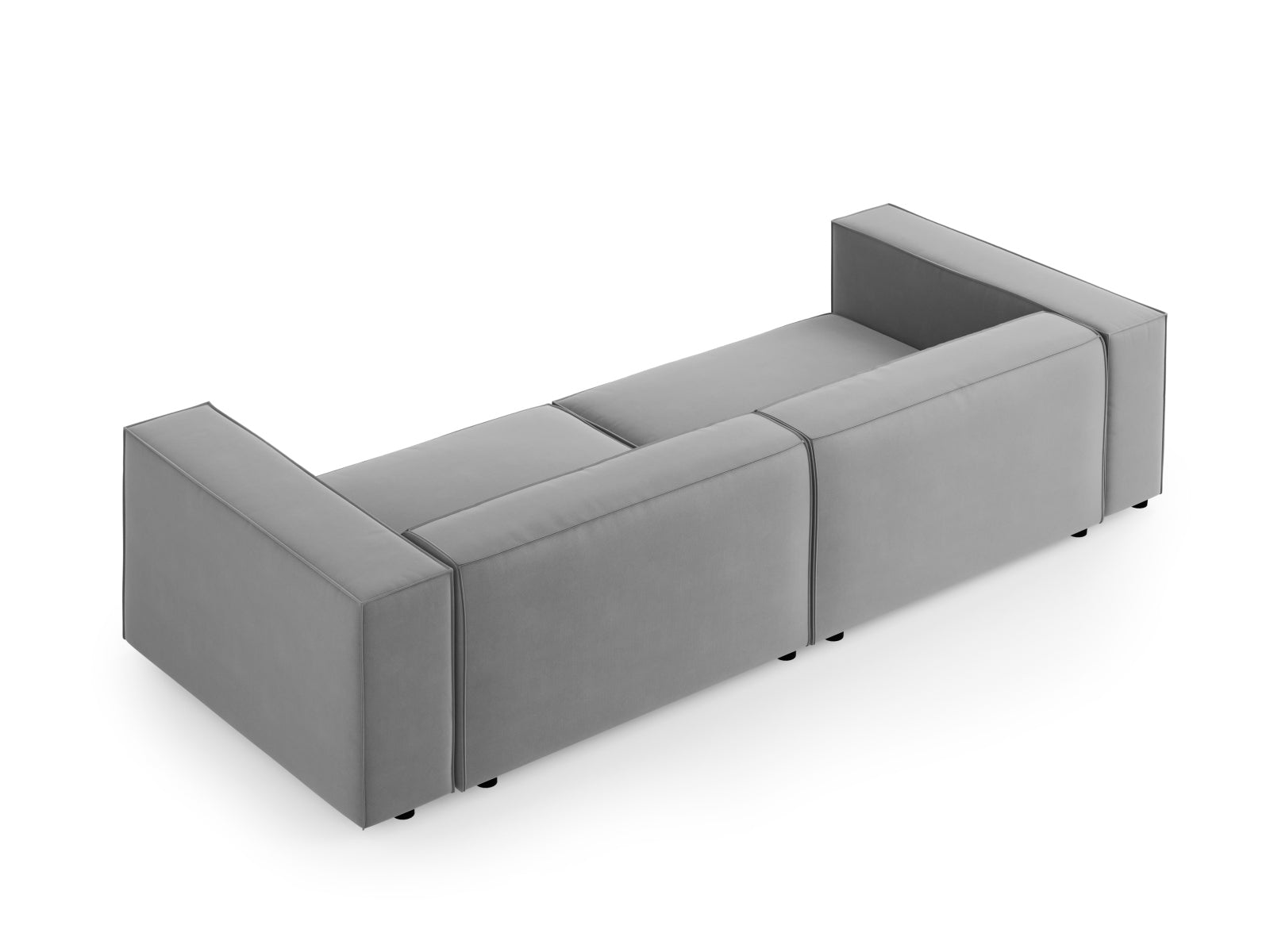 Arendal Velour Sofa 4 Sitzer in Light Grey präsentiert im Onlineshop von KAQTU Design AG. 4er Sofa ist von Cosmopolitan Design