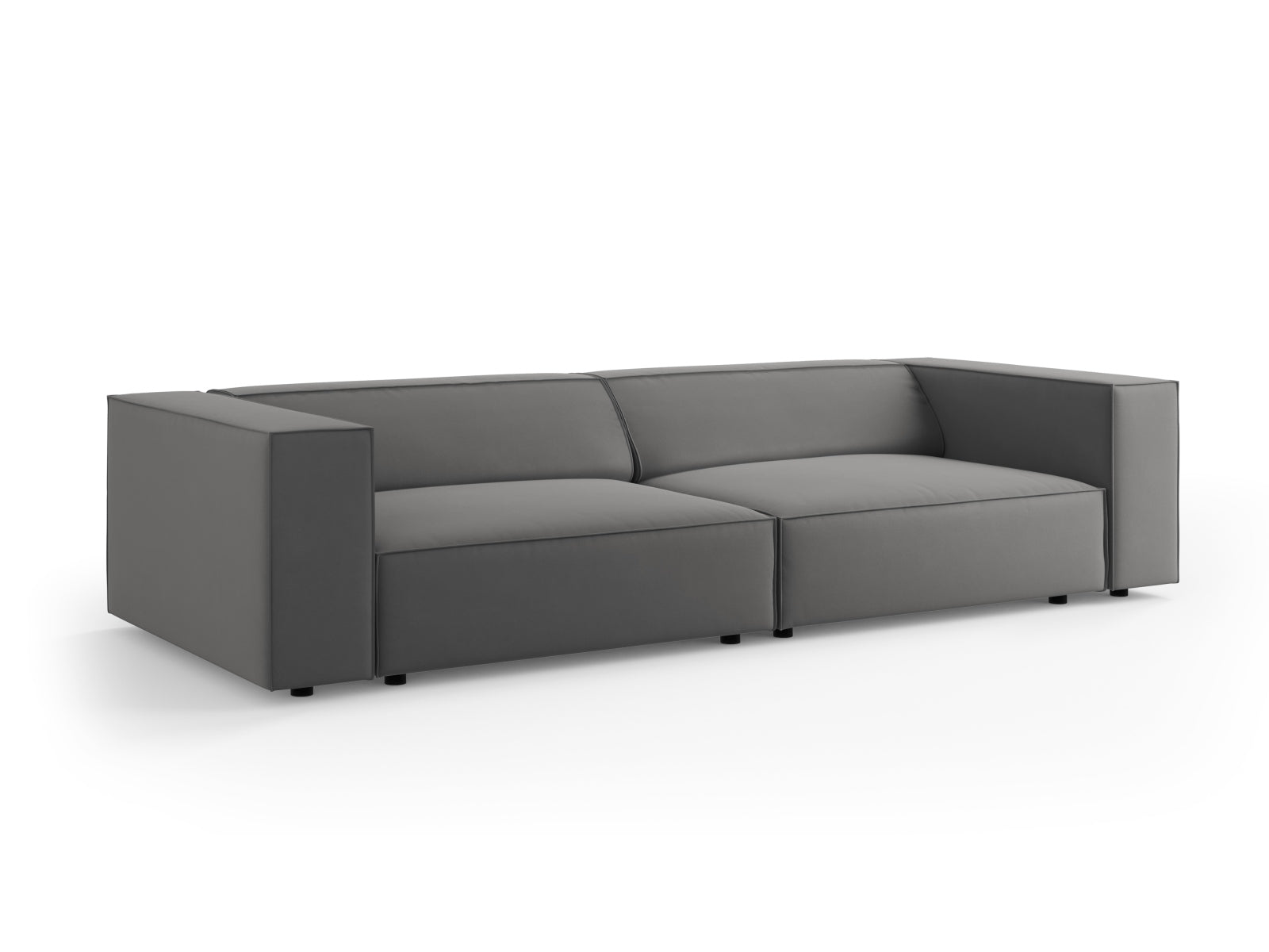 Arendal Velour Sofa 4 Sitzer in Warm grey präsentiert im Onlineshop von KAQTU Design AG. 4er Sofa ist von Cosmopolitan Design