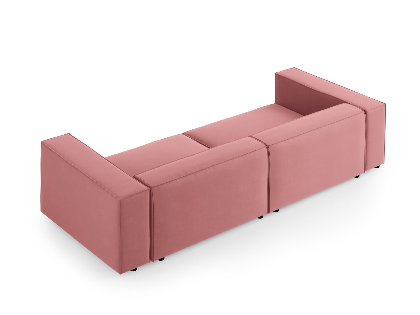 Arendal Velour Sofa 4 Sitzer in Flamingo präsentiert im Onlineshop von KAQTU Design AG. 4er Sofa ist von Cosmopolitan Design