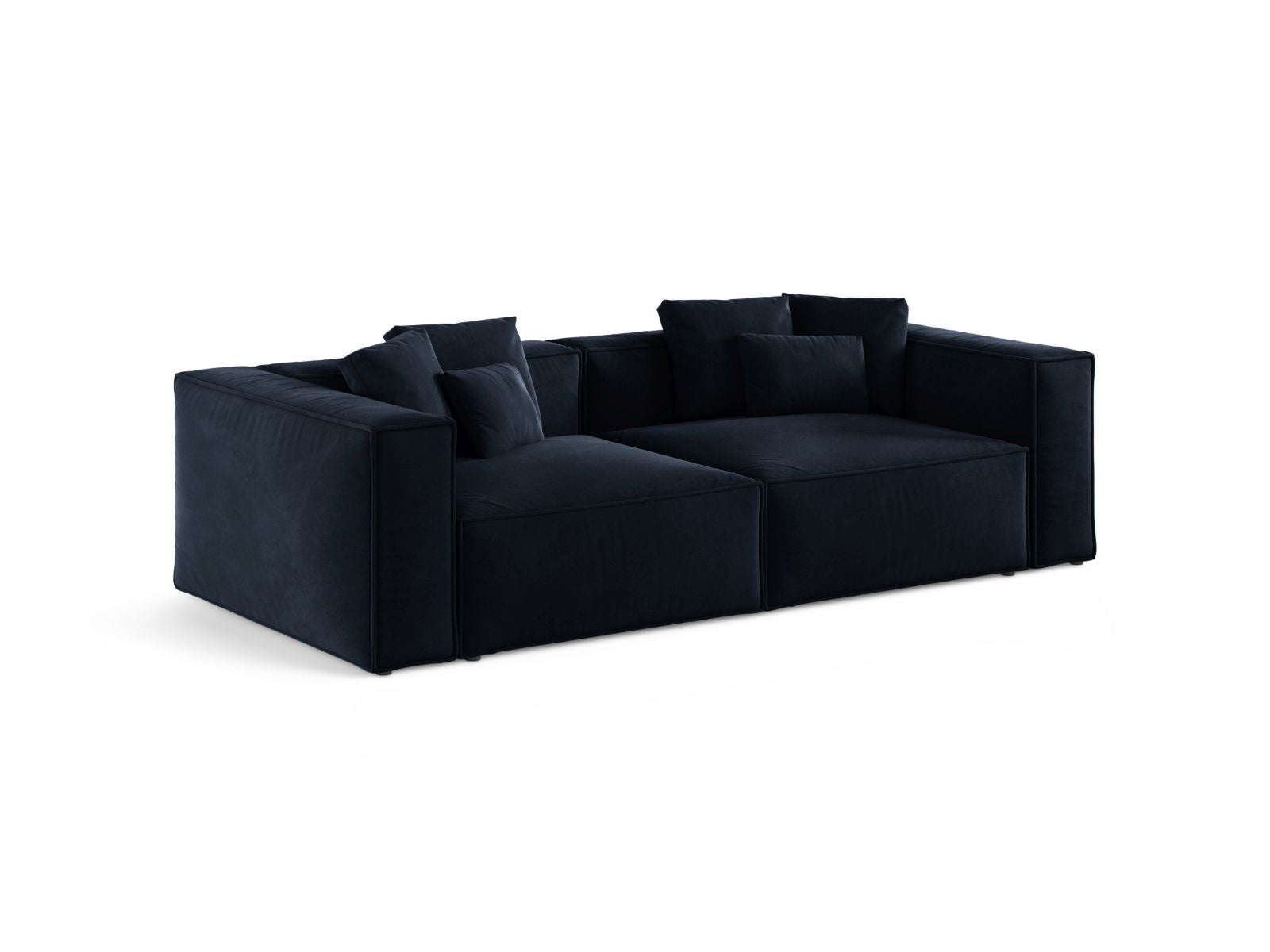 Elegantes 4-Sitzer Sofa Aveiro in Royalblau, stilvoll und modern, ideal für jedes Wohnzimmer, erhältlich bei KAQTU Design AG.