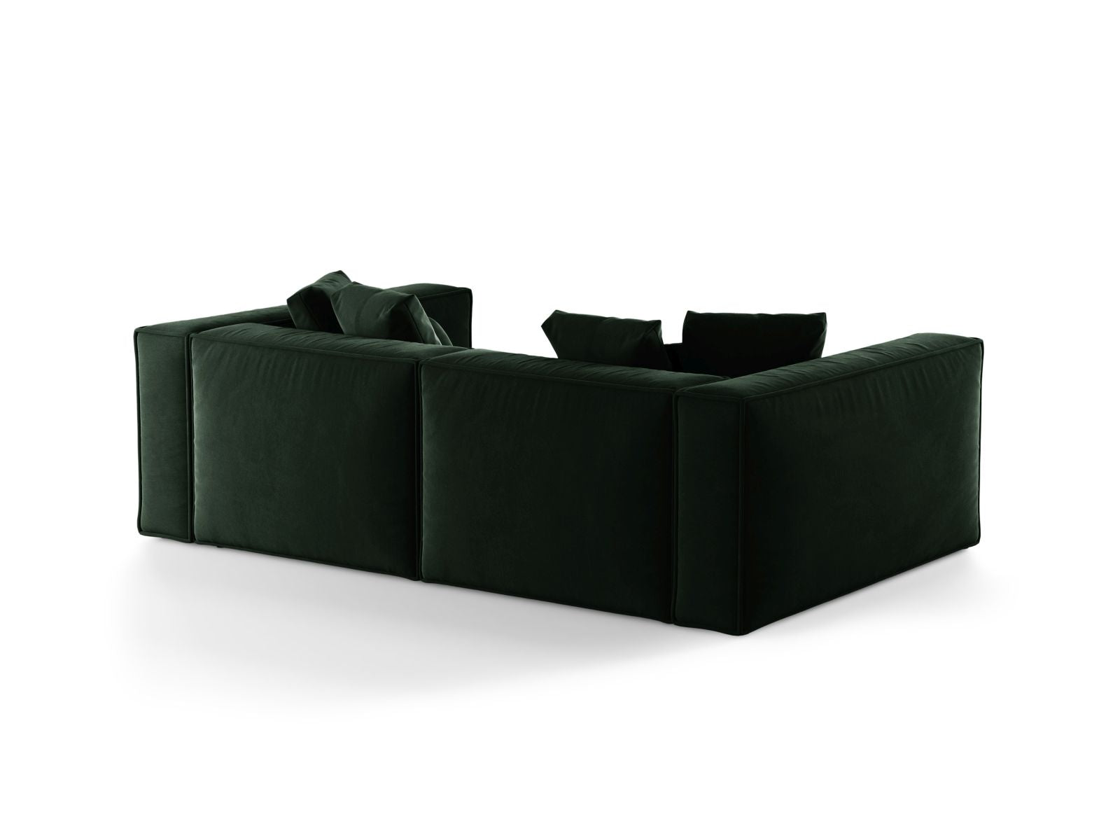Elegantes 4-Sitzer Sofa Aveiro in sattem Flaschengrün, ideal für moderne Wohnkonzepte. Bietet hohen Sitzkomfort und ansprechende Ästhetik.