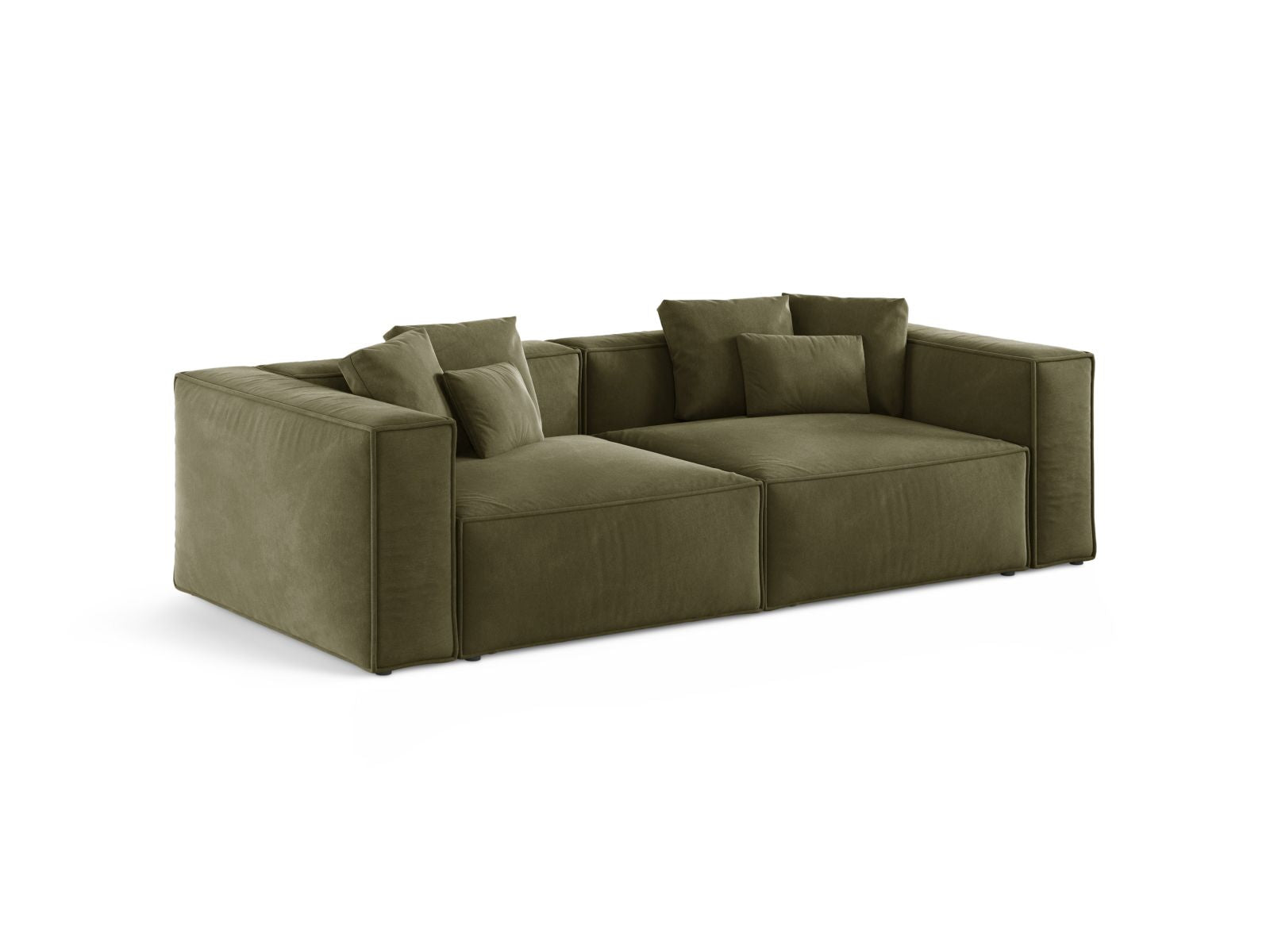 Elegantes 4-Sitzer Sofa Aveiro in sanftem Lichtgrün, ideal für stilvolle Wohnräume, erhältlich bei KAQTU Design AG.