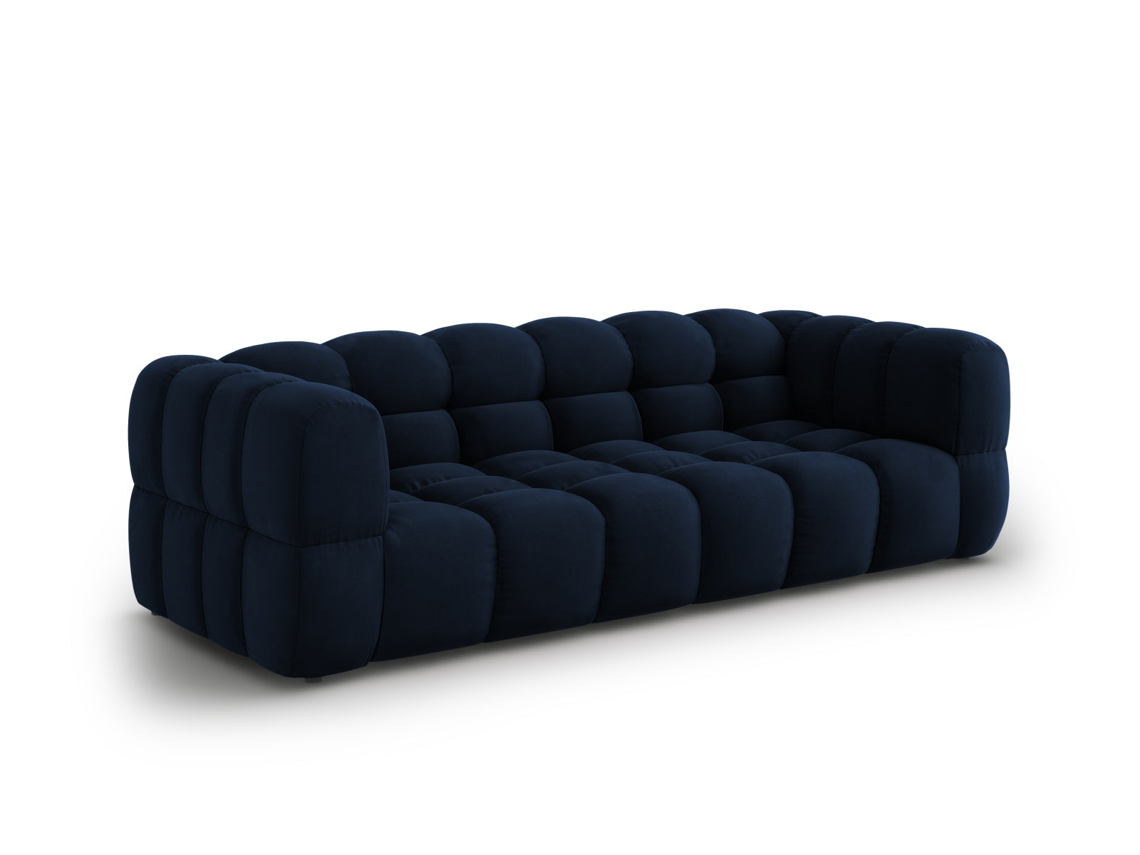 Elegantes Sky Velour Sofa in Royal Blue, 4-Sitzer, modulare Bauweise, ideal für stilvolle Wohnräume, erhältlich bei KAQTU Design AG.