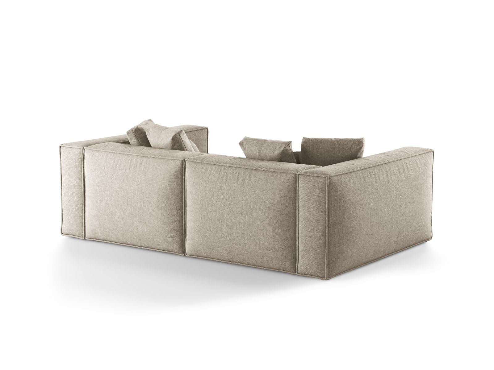 Elegantes 4-Sitzer Sofa Aveiro in stilvollem Dunkelbeige, ideal für einladende Wohnräume und entspannte Stunden, erhältlich bei Cosmopolitan Design.