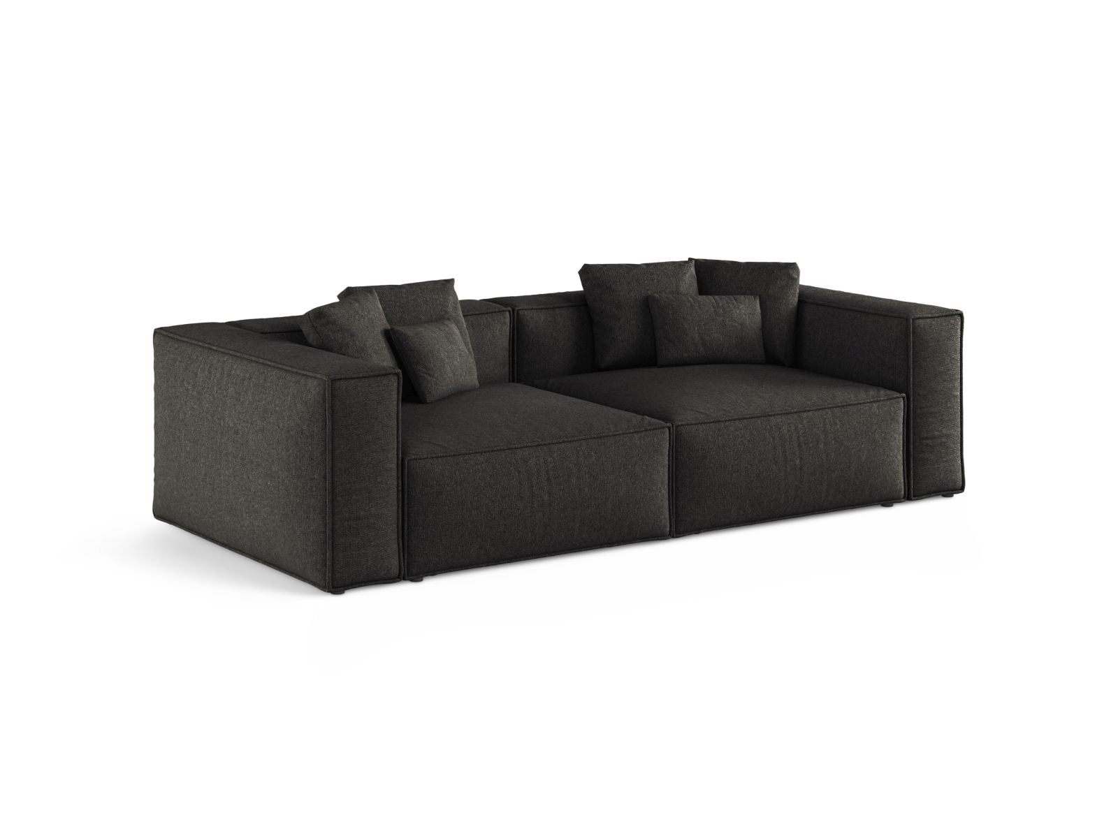 Elegantes 4-Sitzer Sofa Aveiro in Anthrazit von Cosmopolitan Design, ideal für stilvolle Wohnräume und gemütliche Abende.