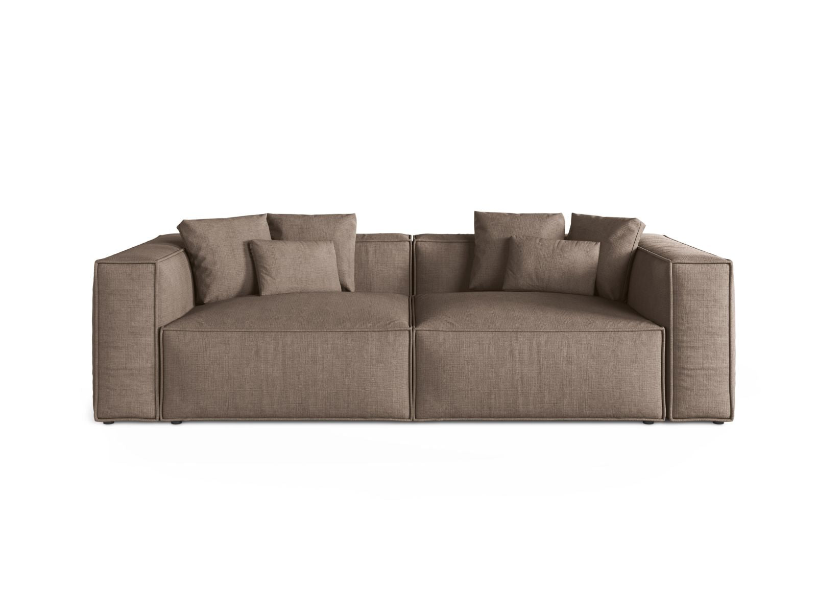 4-Sitzer Sofa Aveiro in Cappuccino-Liberty präsentiert im Onlineshop von KAQTU Design AG. 4er Sofa ist von Cosmopolitan Design