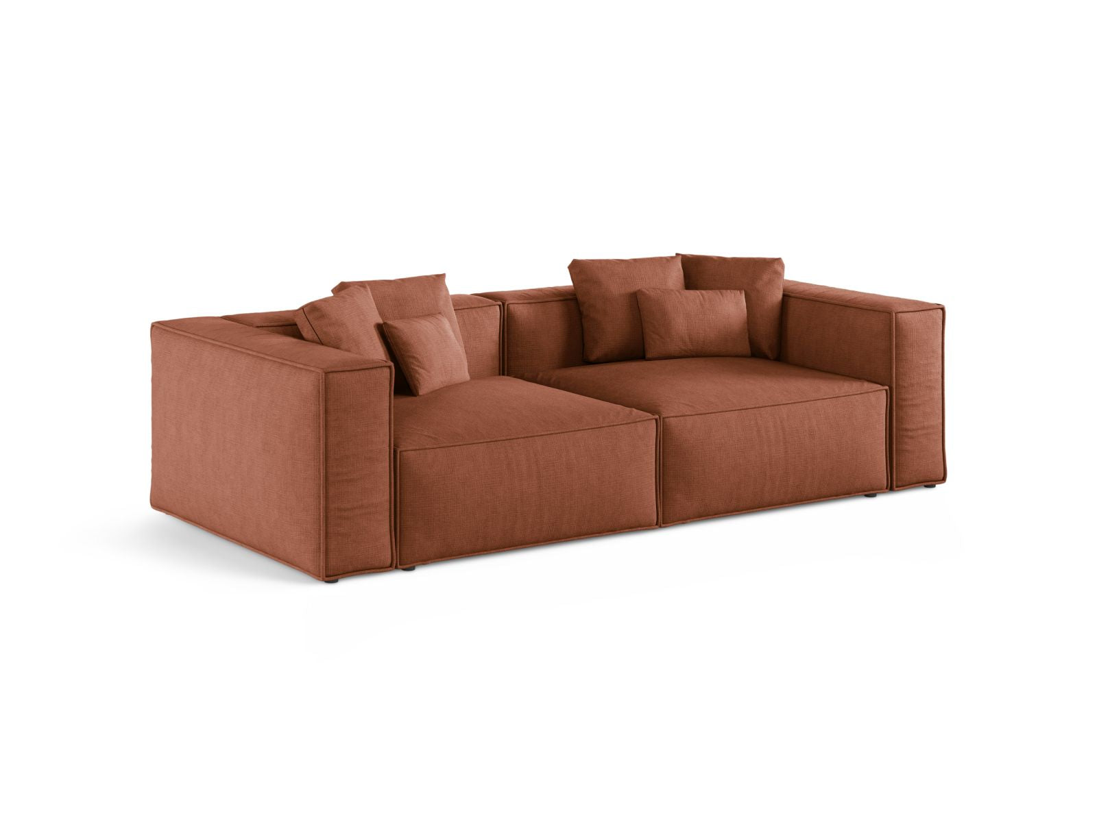 Elegantes 4-Sitzer Sofa Aveiro in stilvollem Brick-Liberty, ideal für moderne Wohnräume, erhältlich bei KAQTU Design AG.