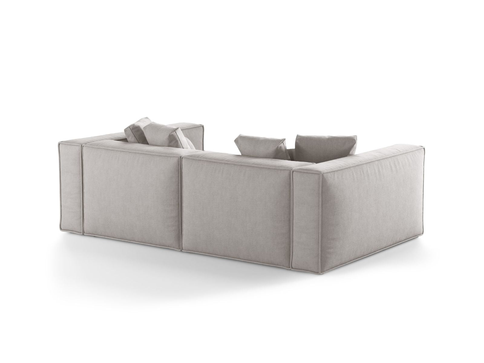 Elegantes 4-Sitzer Sofa Aveiro in dezentem Grau, ideal für stilvolle Wohnräume und entspannte Abende, erhältlich bei Cosmopolitan Design.