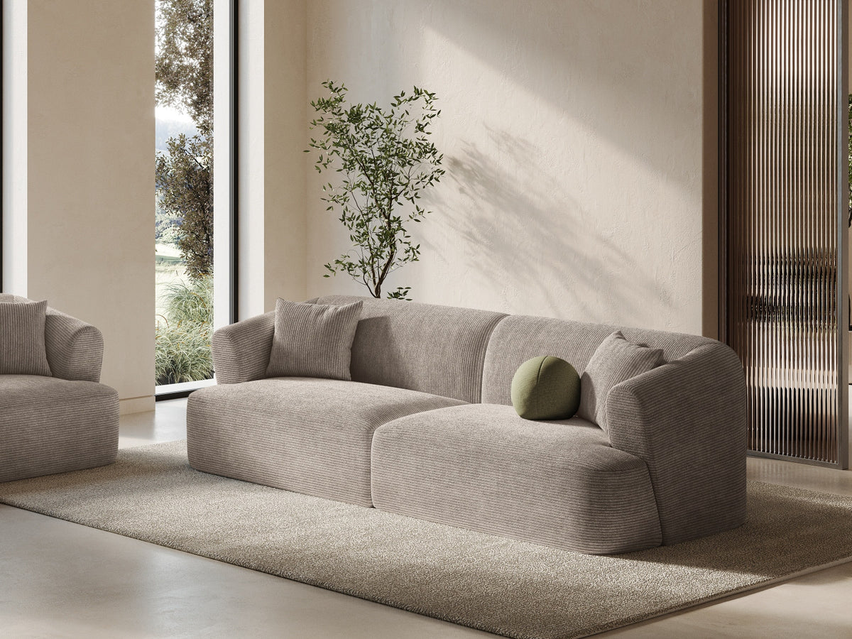 4-Sitzer Modular Sofa Campi in Cappuccino-Lincoln D präsentiert im Onlineshop von KAQTU Design AG. 4er Sofa ist von Cosmopolitan Design