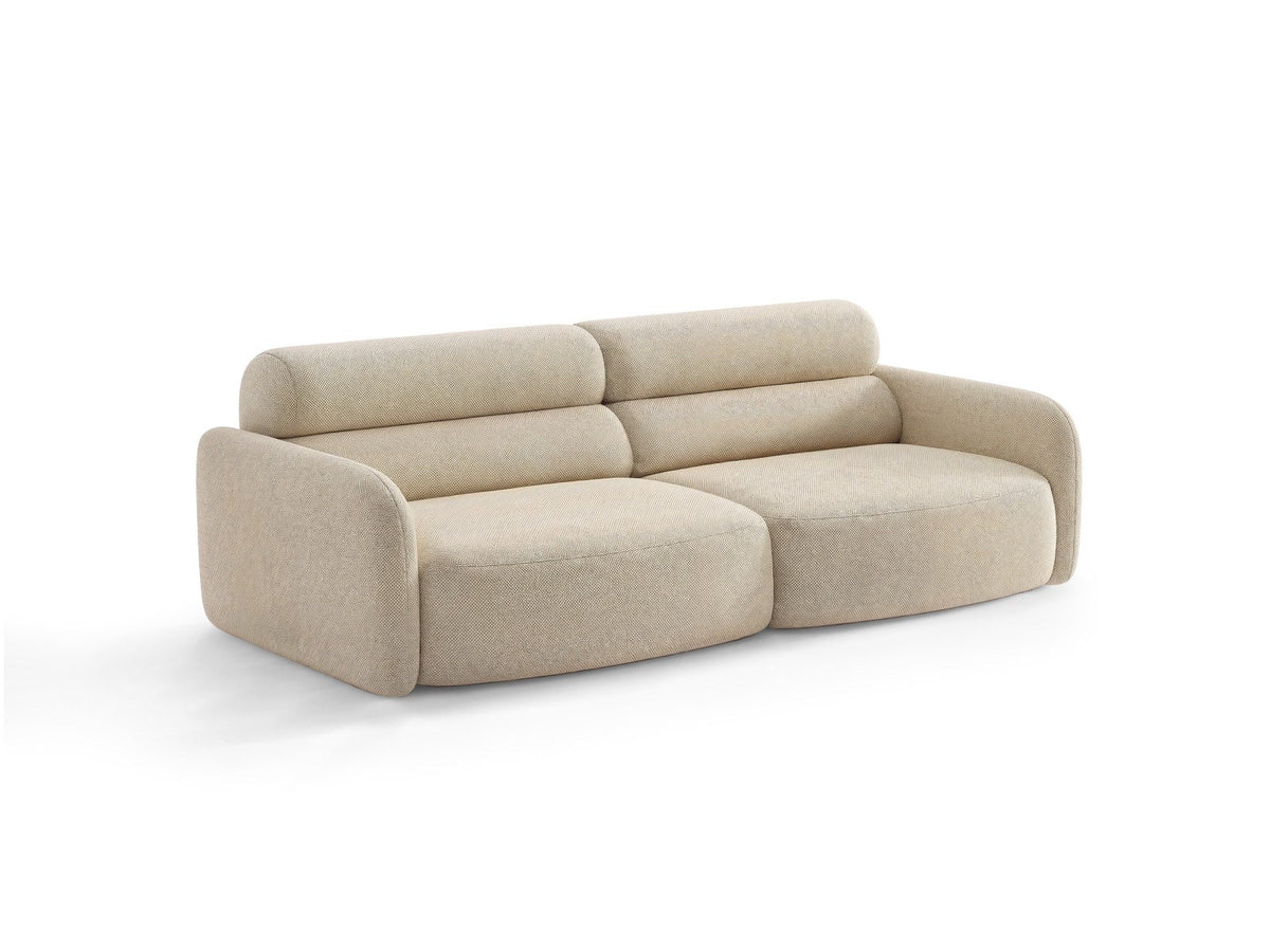 4er Sofa Malmo von Cosmopolitan Design mit Stoffbezug und kurzen schwarzen Kunststoffbeinen