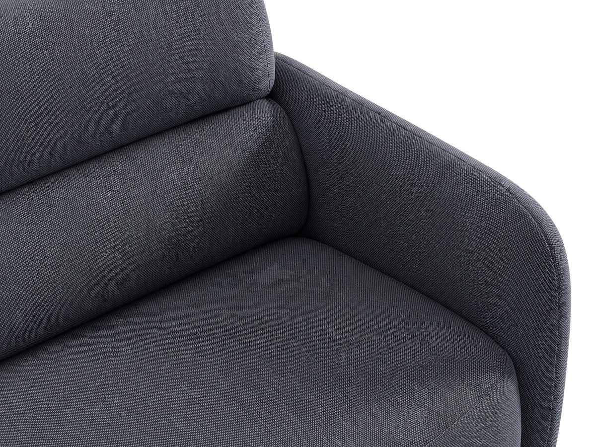 4er Sofa Malmo von Cosmopolitan Design mit Stoffbezug und kurzen schwarzen Kunststoffbeinen