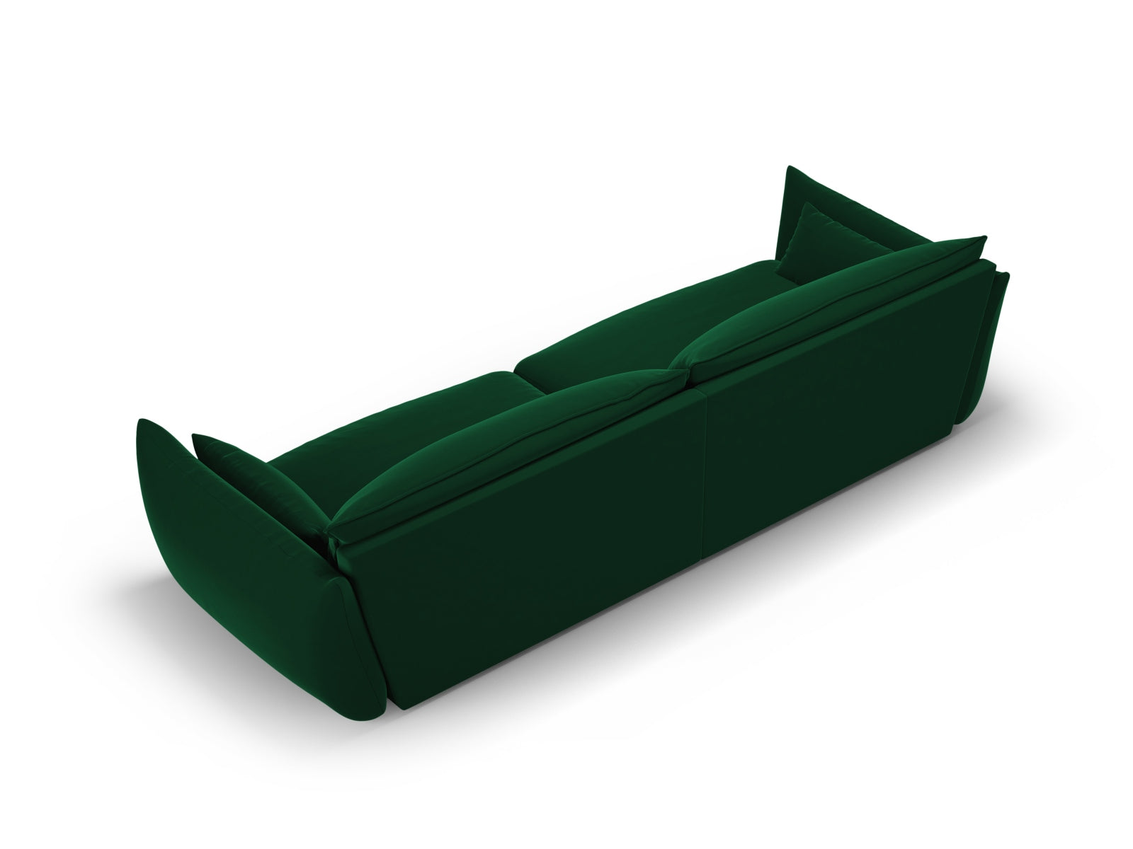 Elegantes 4-Sitzer Sofa Matera in edlem Flaschengrün, ideal für gemütliche Wohnzimmer und modernes Wohndesign von Cosmopolitan Design.