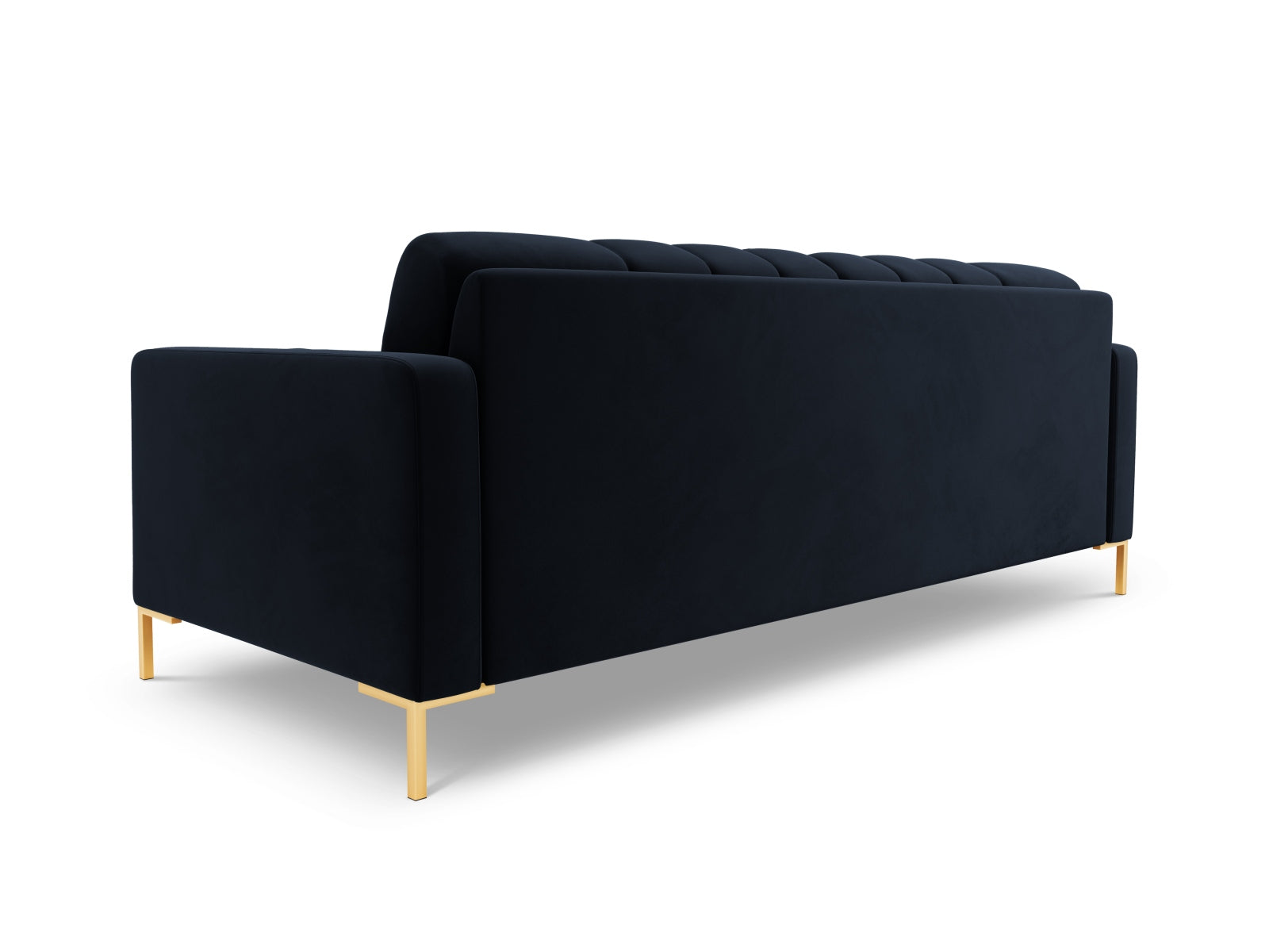 Elegantes 4-Sitzer Sofa Bali in edlem Blau, aus hochwertigem Bluvel-Stoff, ideal für moderne Wohnkonzepte und gemütliche Abende.