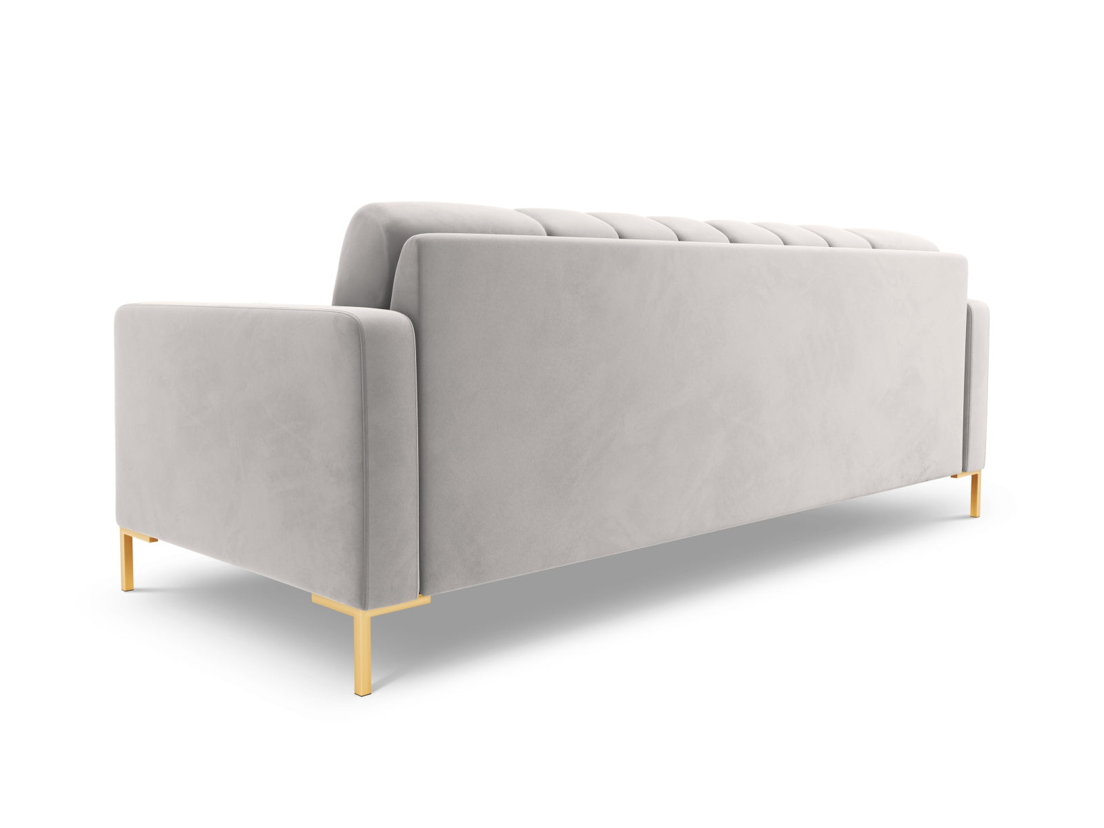 Elegantes 4-Sitzer Sofa Bali von Cosmopolitan Design, gefertigt aus feinem Silver-Bluvel, ideal für stilvolle Wohnräume und gesellige Abende.