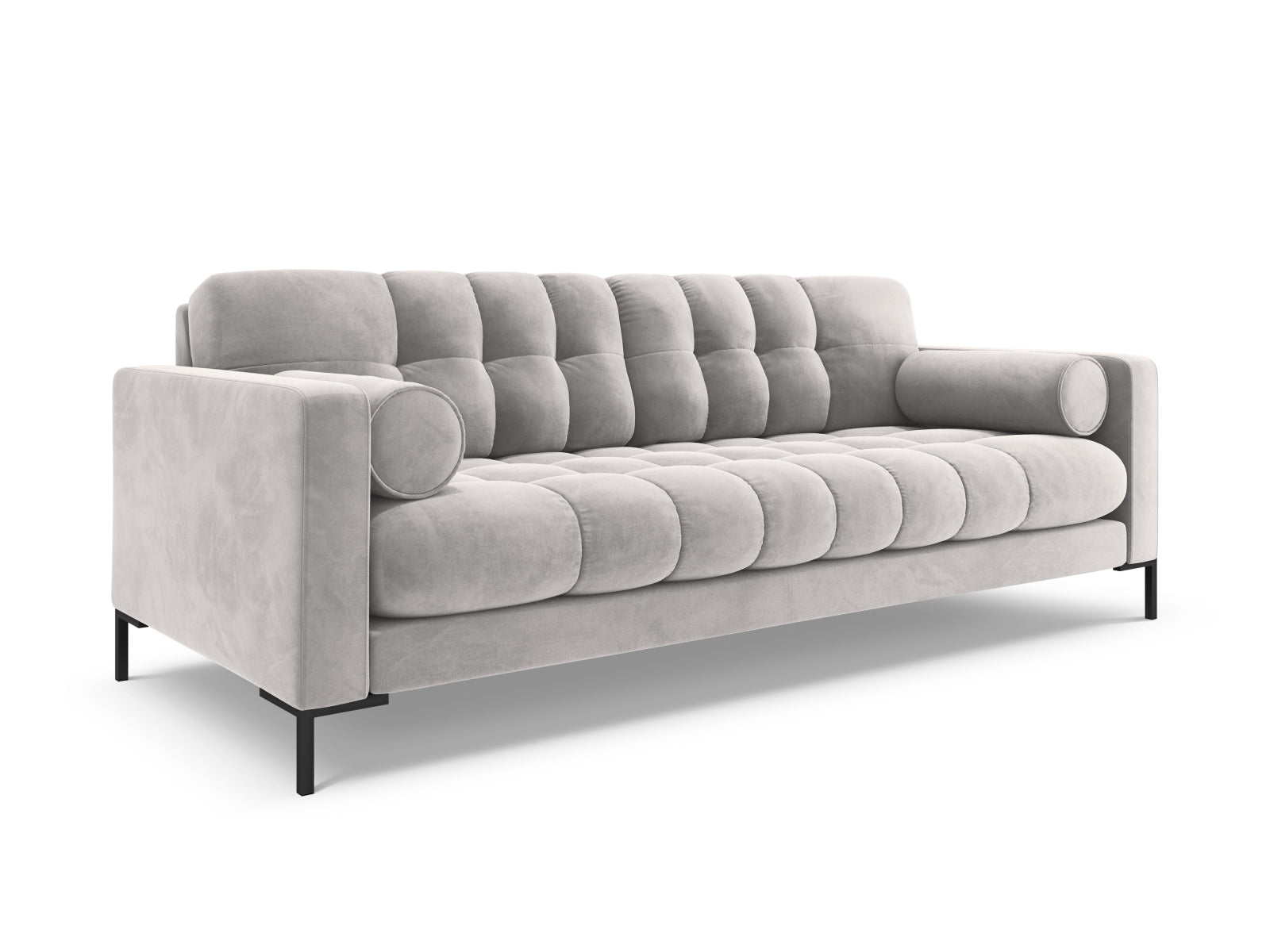Elegantes 4-Sitzer Sofa Bali in stilvollem Silver-Bluvel, ideal für moderne Wohnräume, erhältlich bei KAQTU Design AG.