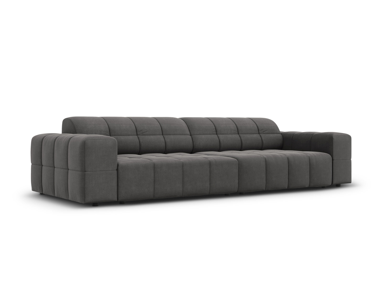 Chicago Velour Sofa 4 Sitzer 102cm in Grey präsentiert im Onlineshop von KAQTU Design AG. 4er Sofa ist von Cosmopolitan Design