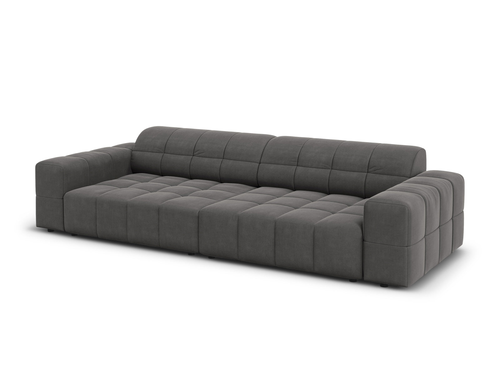 Chicago Velour Sofa 4 Sitzer 102cm in Grey präsentiert im Onlineshop von KAQTU Design AG. 4er Sofa ist von Cosmopolitan Design