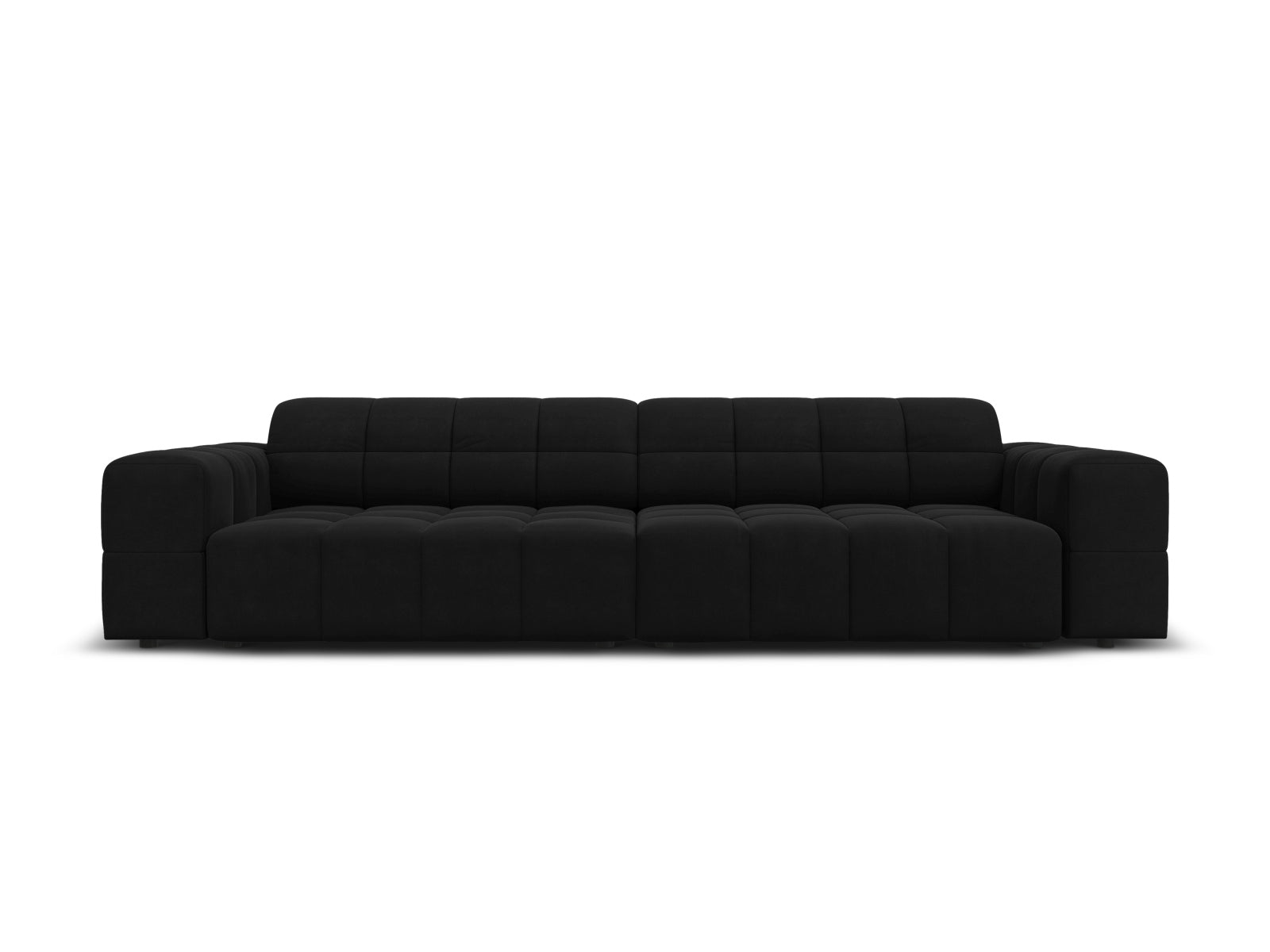 Chicago Velour Sofa 4 Sitzer 102cm in Black-Bluvel präsentiert im Onlineshop von KAQTU Design AG. 4er Sofa ist von Cosmopolitan Design