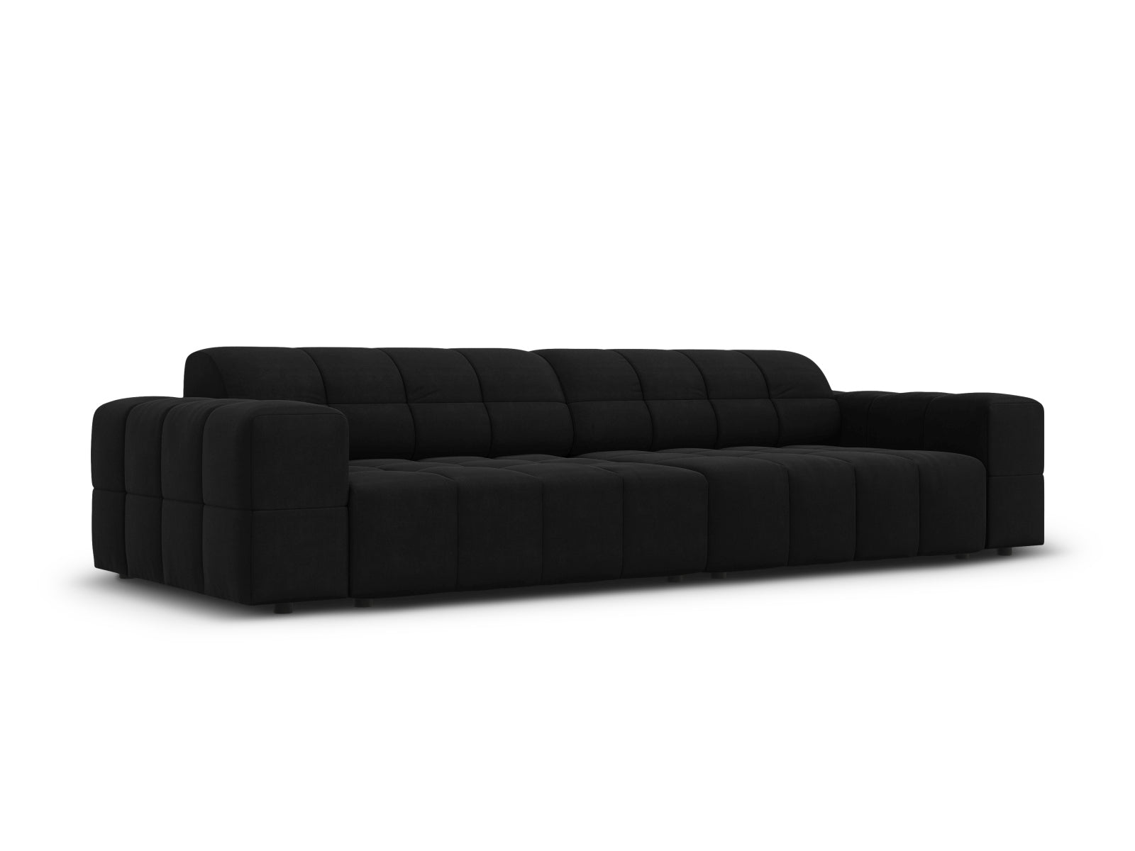 Chicago Velour Sofa 4 Sitzer 102cm in Black präsentiert im Onlineshop von KAQTU Design AG. 4er Sofa ist von Cosmopolitan Design