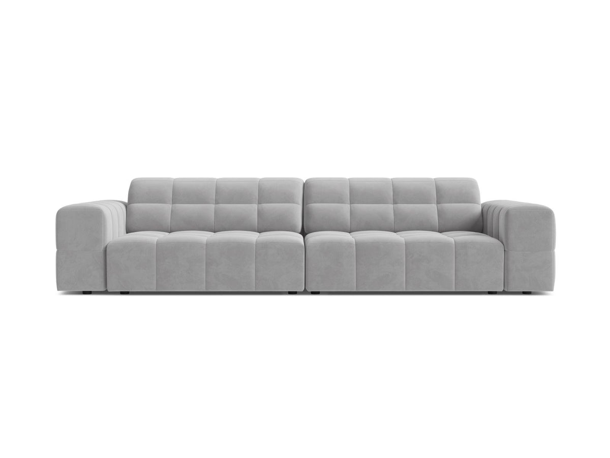 Chicago Velour Sofa 4 Sitzer 102cm in Silver-Bluvel präsentiert im Onlineshop von KAQTU Design AG. 4er Sofa ist von Cosmopolitan Design