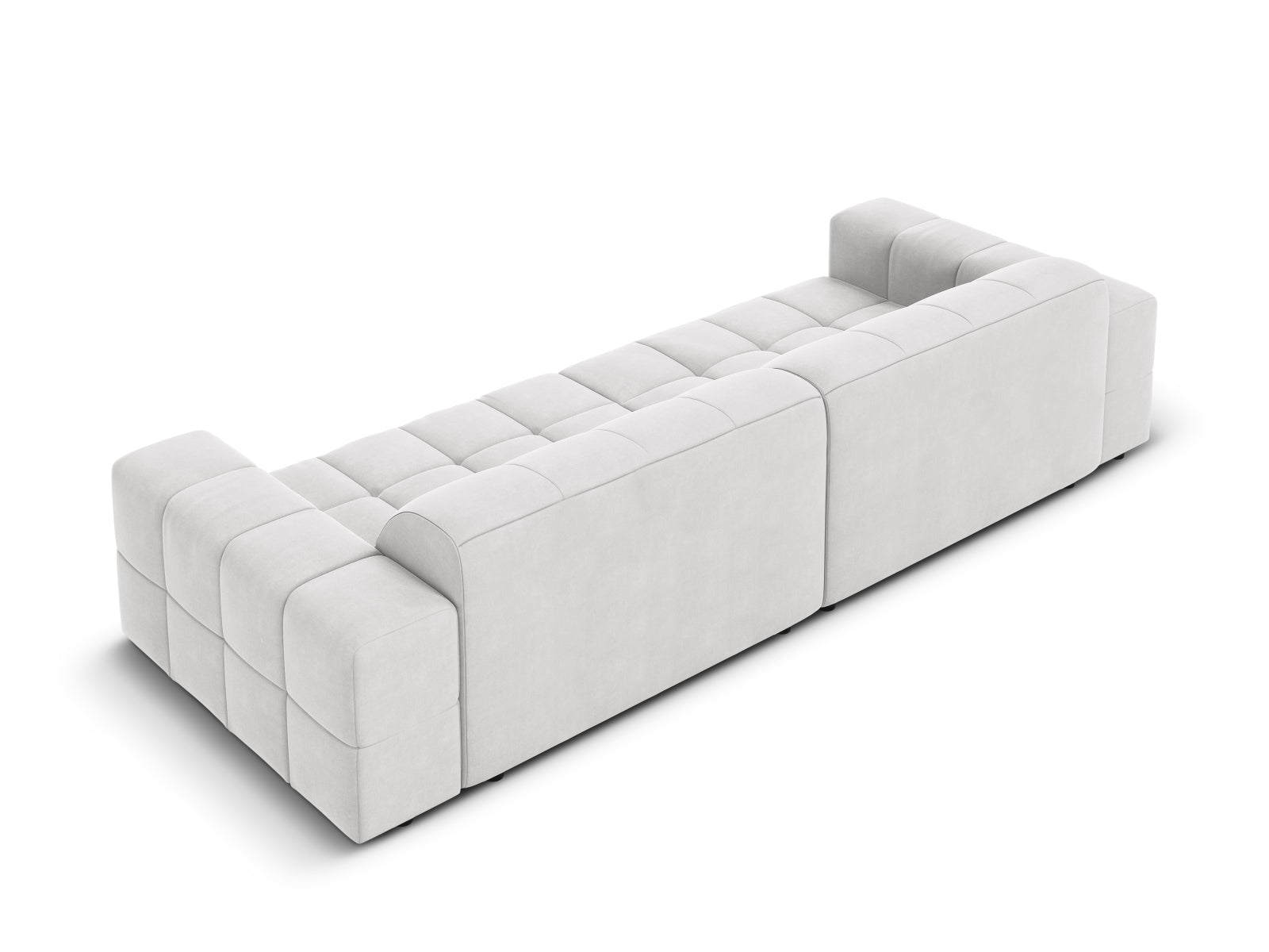 Chicago Velour Sofa 4 Sitzer 102cm in Silver präsentiert im Onlineshop von KAQTU Design AG. 4er Sofa ist von Cosmopolitan Design