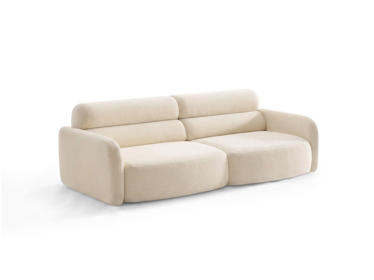 4er Sofa Malmo von Cosmopolitan Design mit Stoffbezug und kurzen schwarzen Kunststoffbeinen
