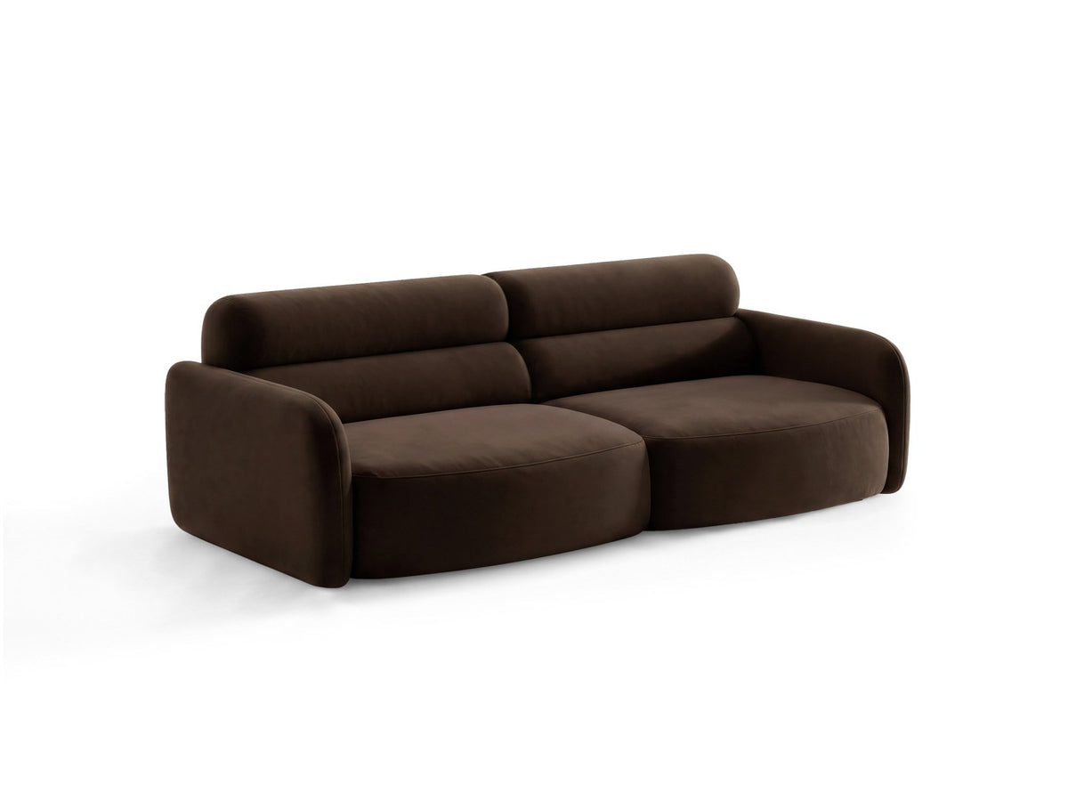 4er Sofa Malmo von Cosmopolitan Design mit Stoffbezug und kurzen schwarzen Kunststoffbeinen