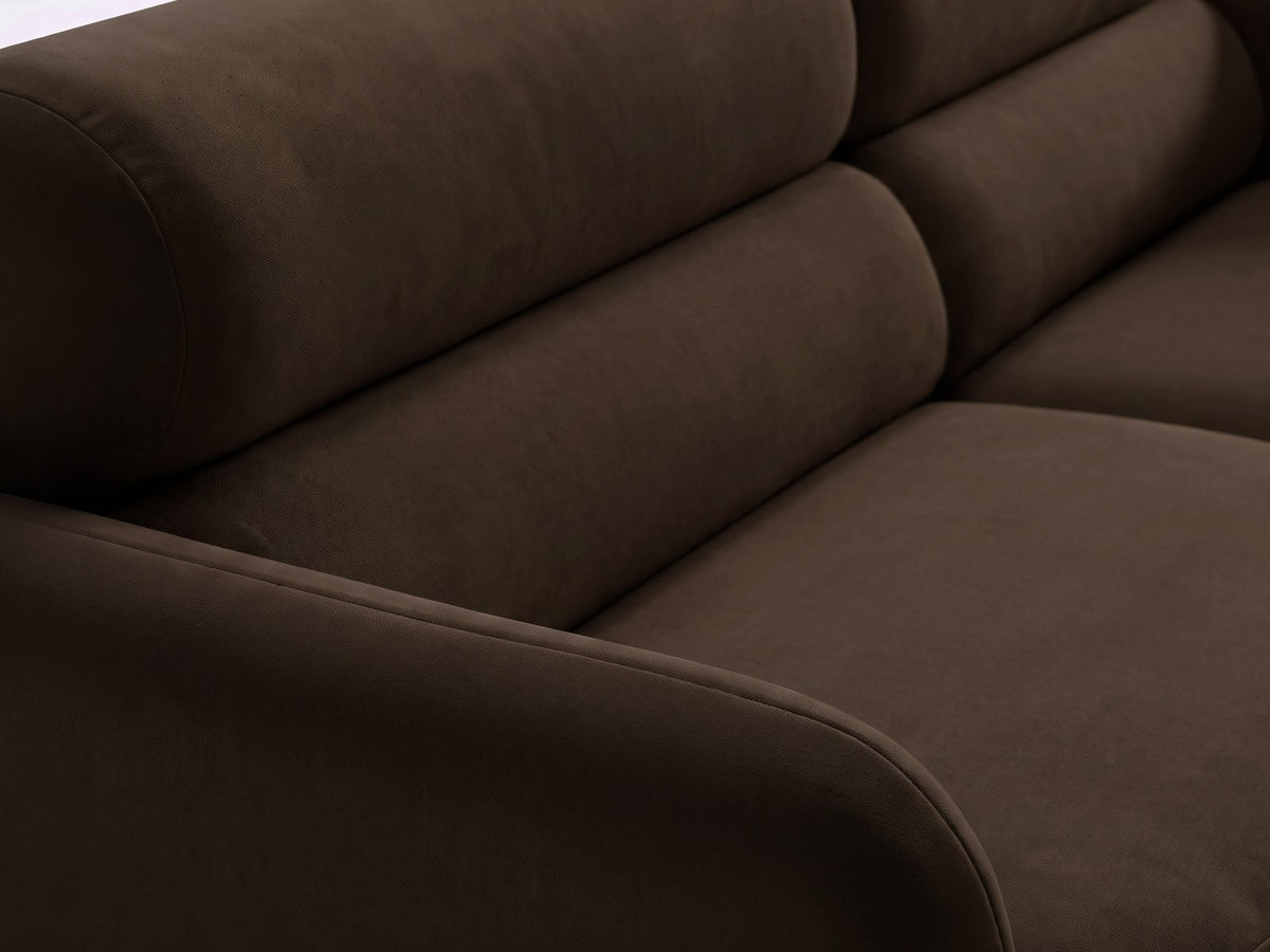 4er Sofa Malmo von Cosmopolitan Design mit Stoffbezug und kurzen schwarzen Kunststoffbeinen