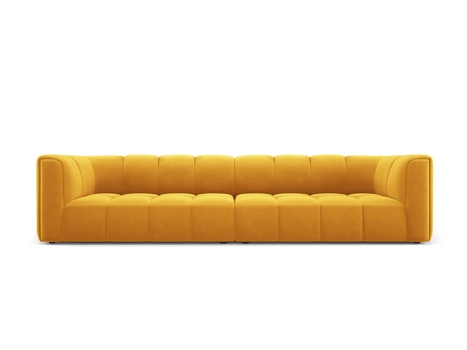 4-Sitzer Modular Sofa Moritz in Yellow-Bluvel präsentiert im Onlineshop von KAQTU Design AG. 4er Sofa ist von Cosmopolitan Design