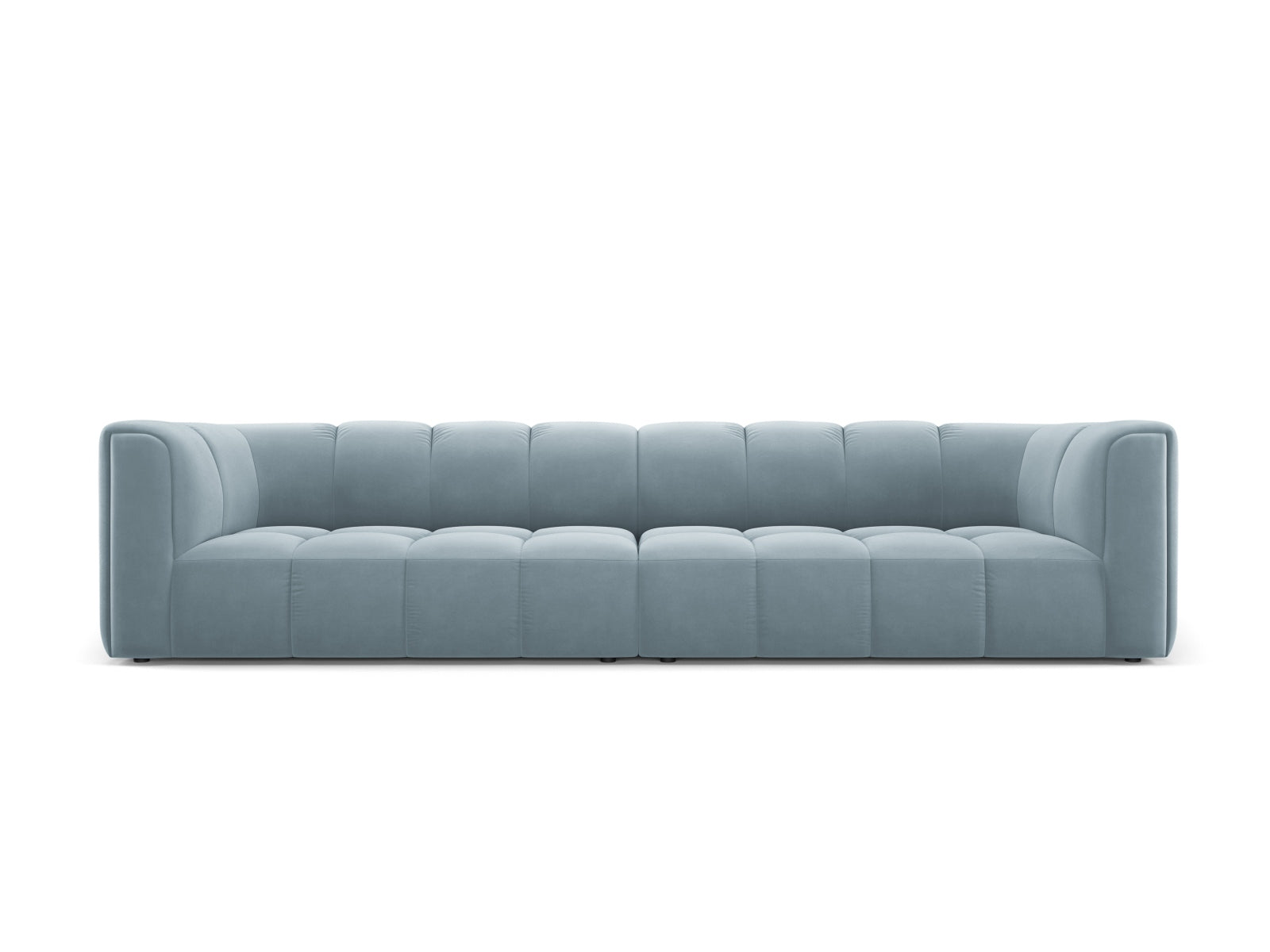 4-Sitzer Modular Sofa Moritz in Light Blue-Bluvel präsentiert im Onlineshop von KAQTU Design AG. 4er Sofa ist von Cosmopolitan Design