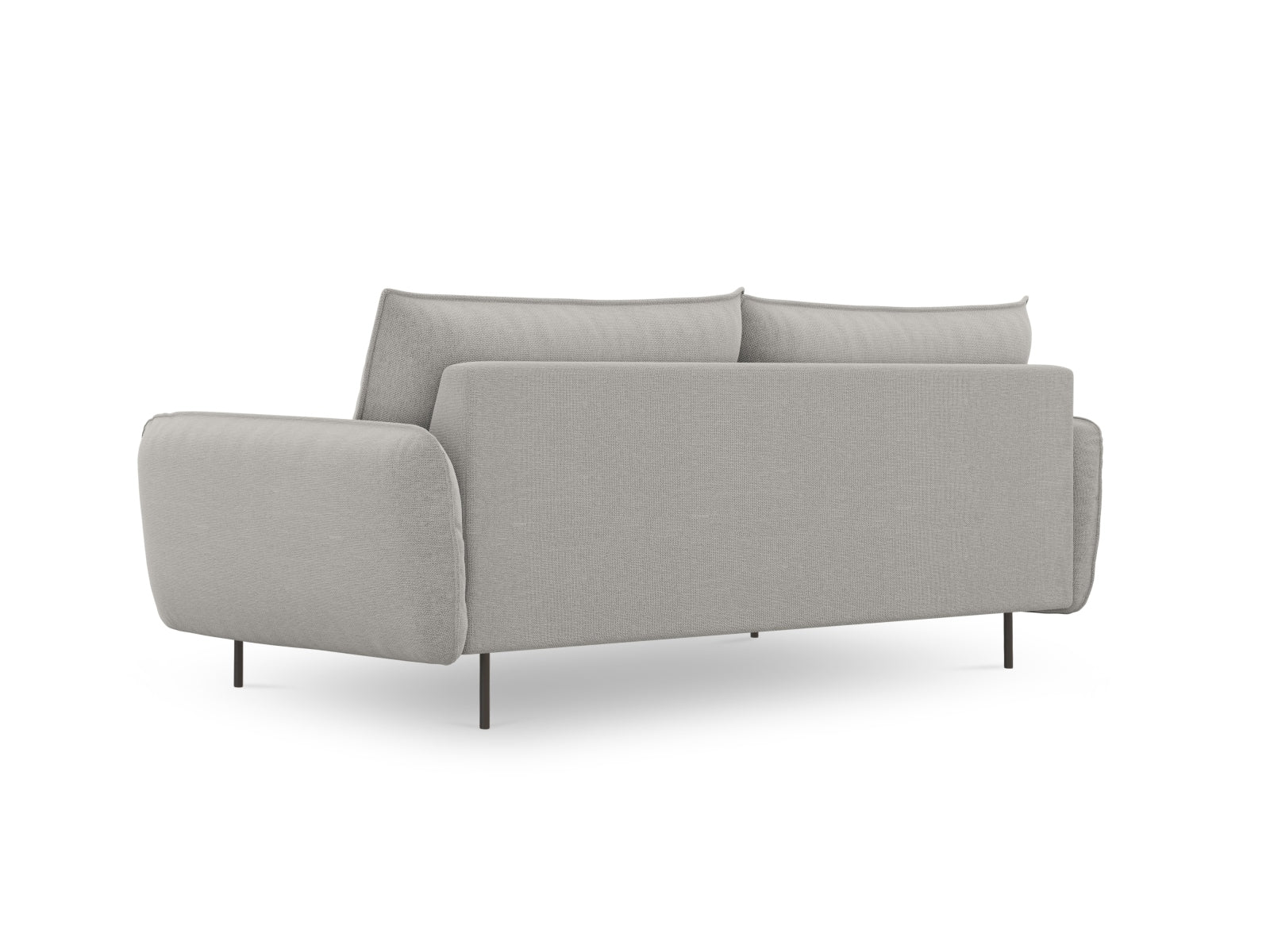 Modernes 4-Sitzer Sofa "Vienna" in dezentem Hellgrau und elegantem Schwarz, perfekt für zeitgemäße Wohnkonzepte. Hochwertige Verarbeitung von Cosmopolitan Design.
