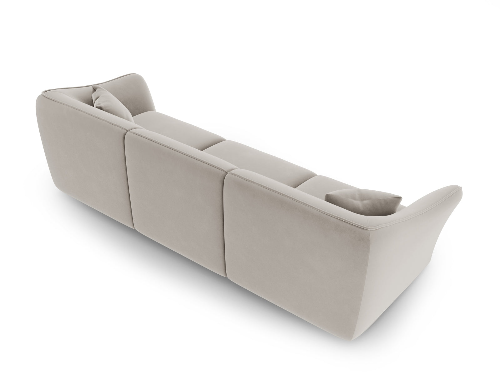 Tokyo Velour Modular Sofa 5 Sitzer in Light Beige präsentiert im Onlineshop von KAQTU Design AG. 5er Sofa ist von Cosmopolitan Design