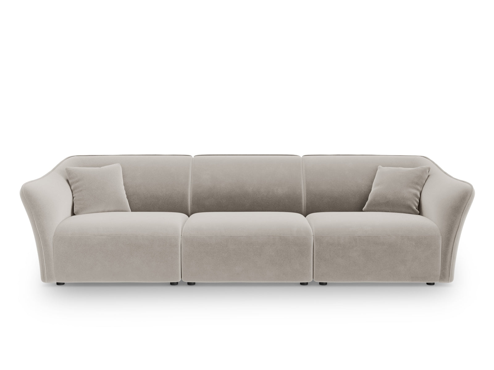 Tokyo Velour Modular Sofa 5 Sitzer in Light Beige präsentiert im Onlineshop von KAQTU Design AG. 5er Sofa ist von Cosmopolitan Design