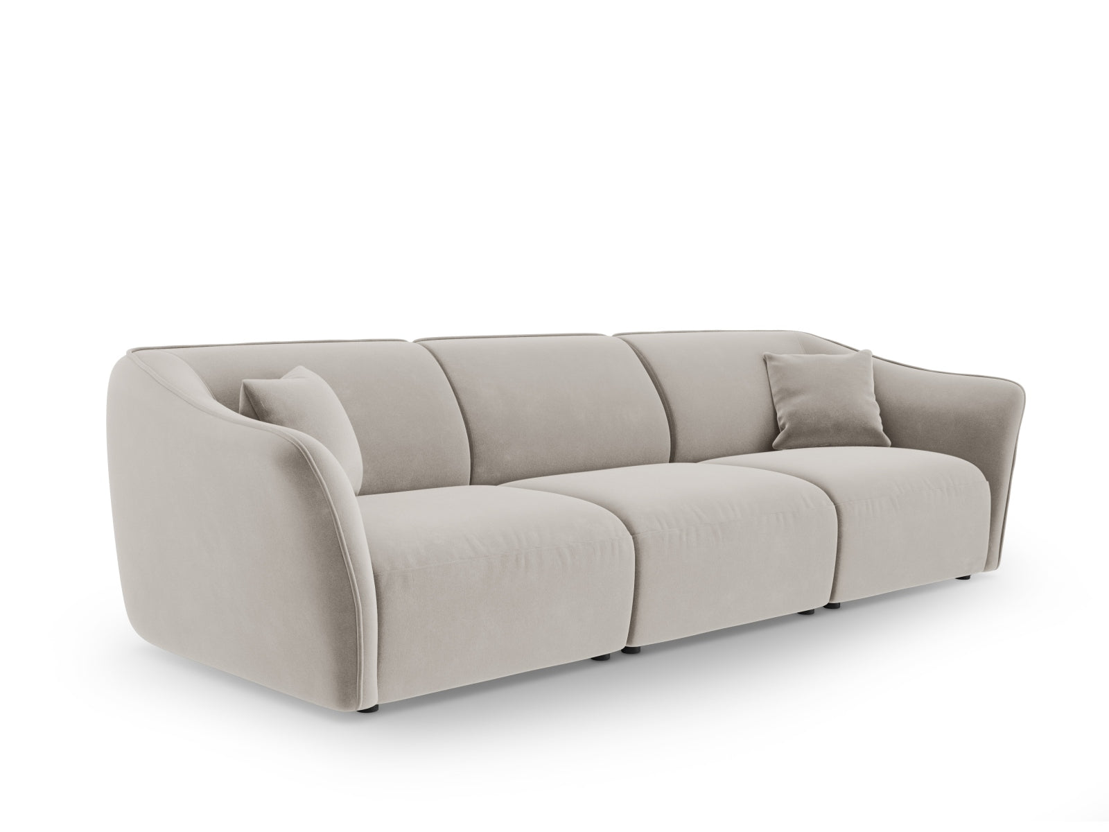 Tokyo Velour Modular Sofa 5 Sitzer in Light Beige präsentiert im Onlineshop von KAQTU Design AG. 5er Sofa ist von Cosmopolitan Design