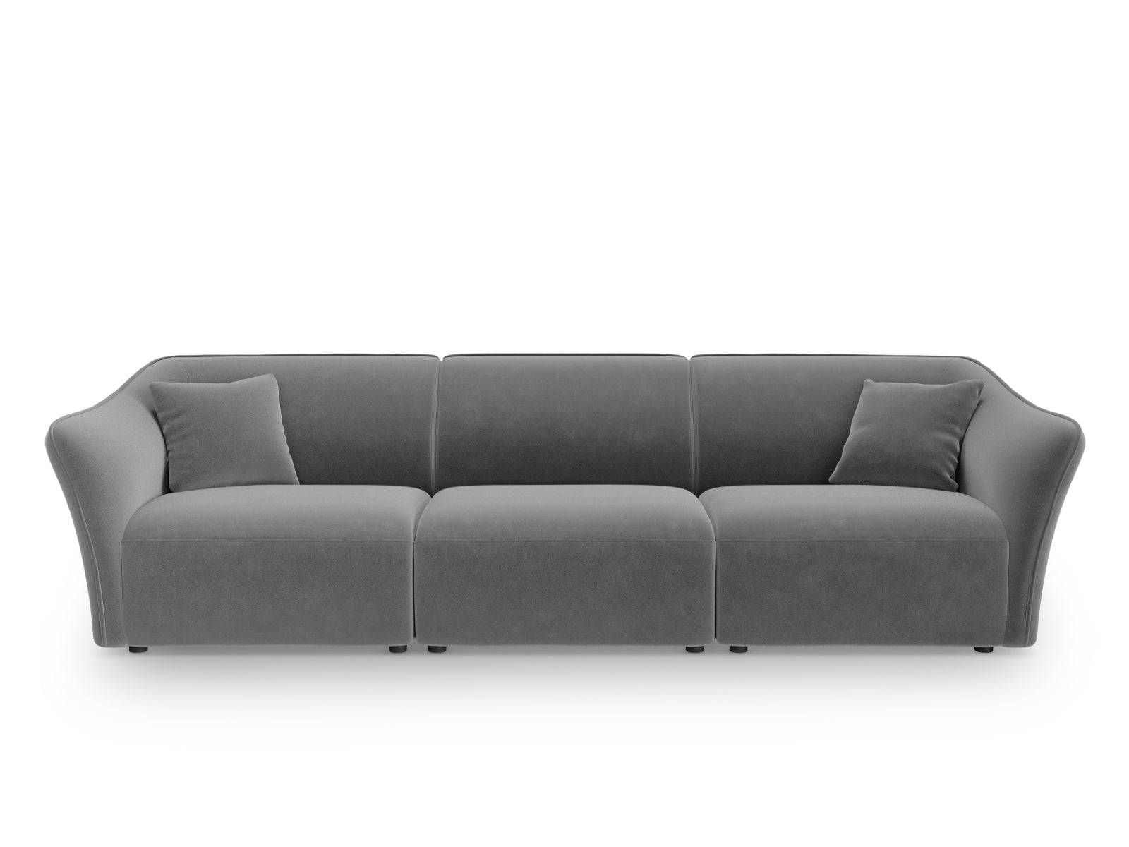 Tokyo Velour Modular Sofa 5 Sitzer in Light Grey präsentiert im Onlineshop von KAQTU Design AG. 5er Sofa ist von Cosmopolitan Design