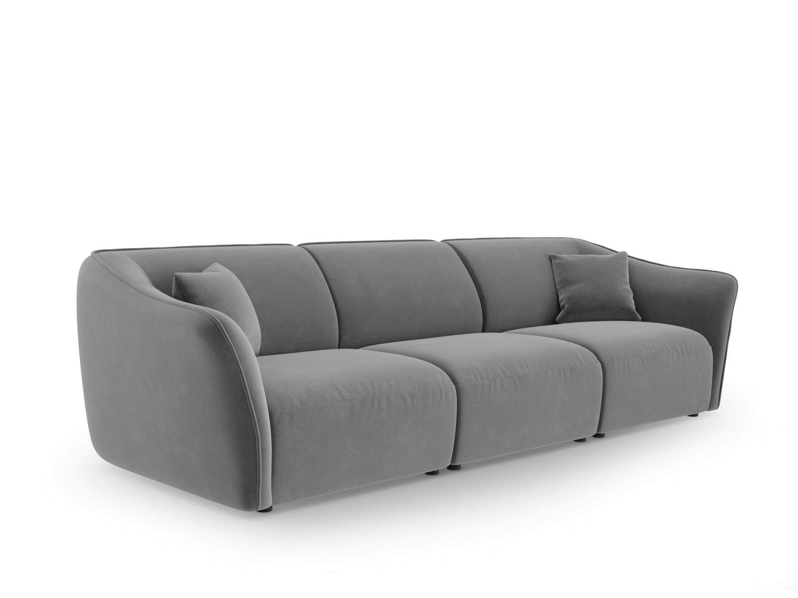 Tokyo Velour Modular Sofa 5 Sitzer in Light Grey präsentiert im Onlineshop von KAQTU Design AG. 5er Sofa ist von Cosmopolitan Design