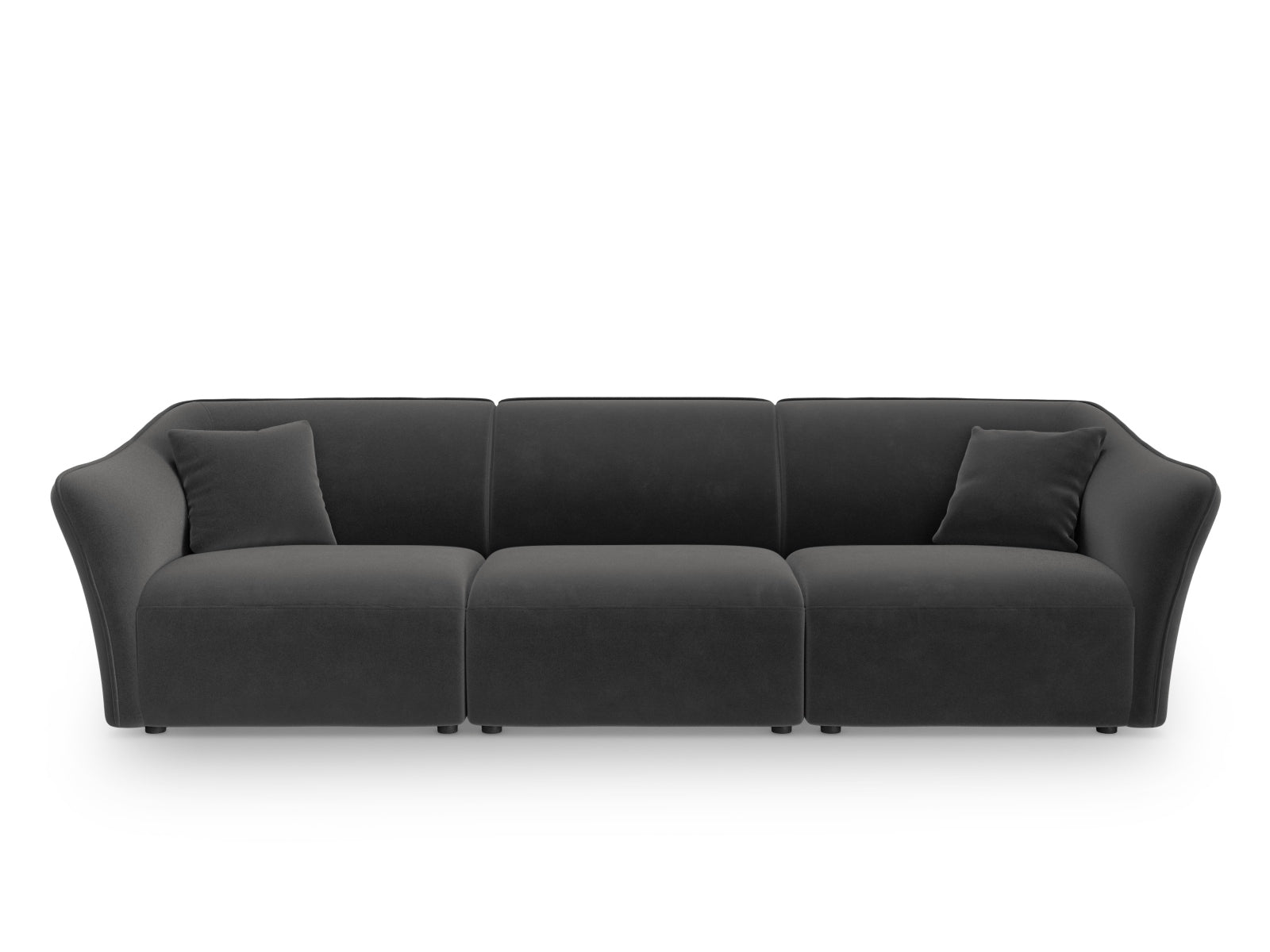 Tokyo Velour Modular Sofa 5 Sitzer in Dark Grey präsentiert im Onlineshop von KAQTU Design AG. 5er Sofa ist von Cosmopolitan Design