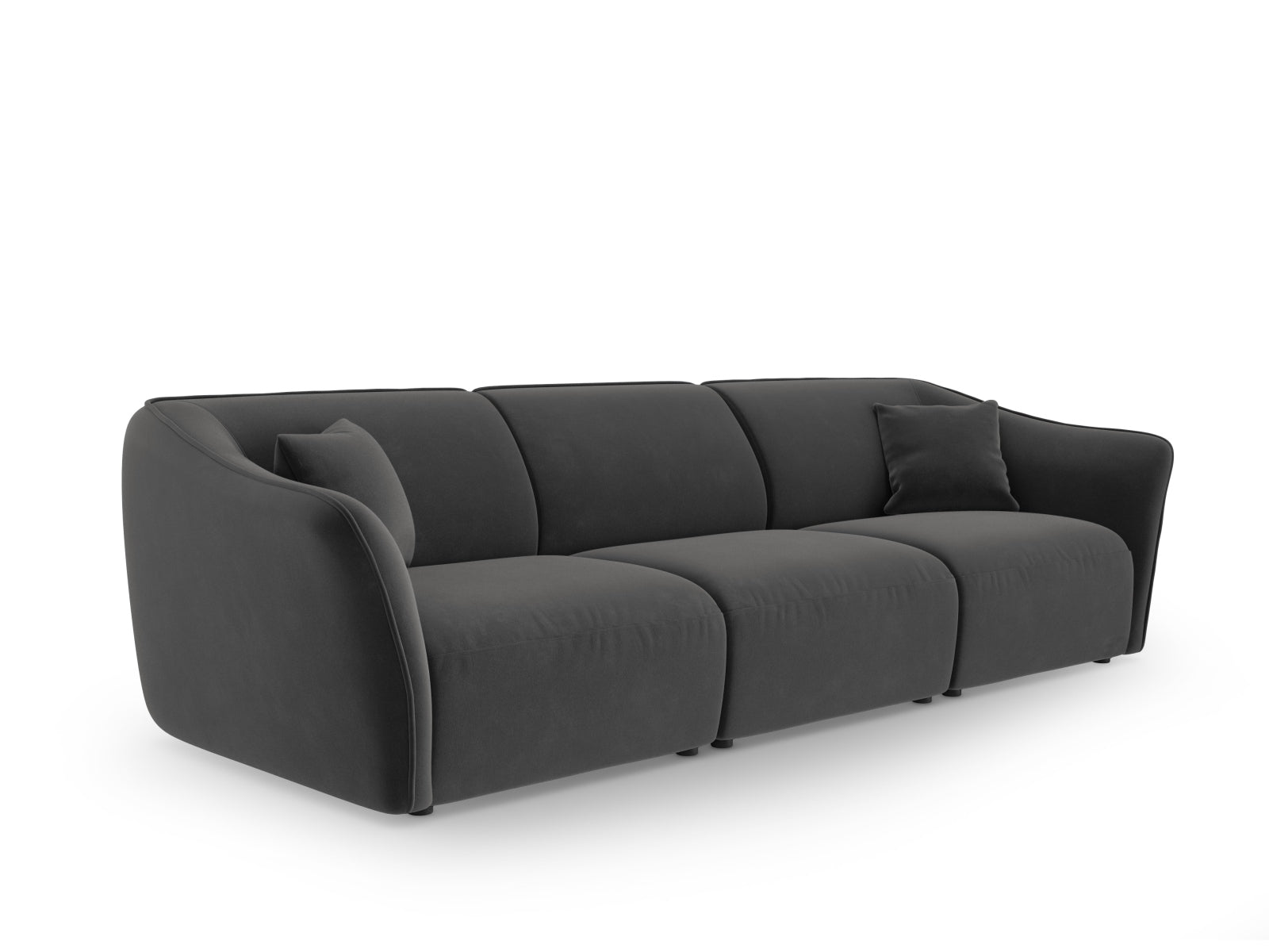 Tokyo Velour Modular Sofa 5 Sitzer in Dark Grey präsentiert im Onlineshop von KAQTU Design AG. 5er Sofa ist von Cosmopolitan Design